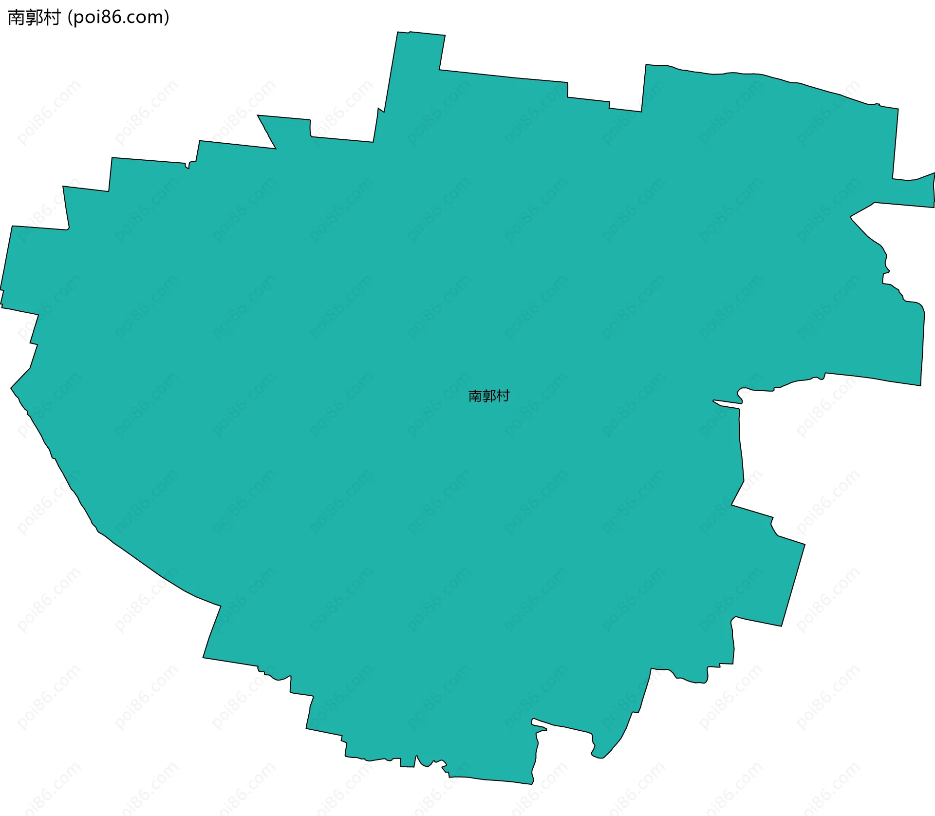 南郭村边界地图