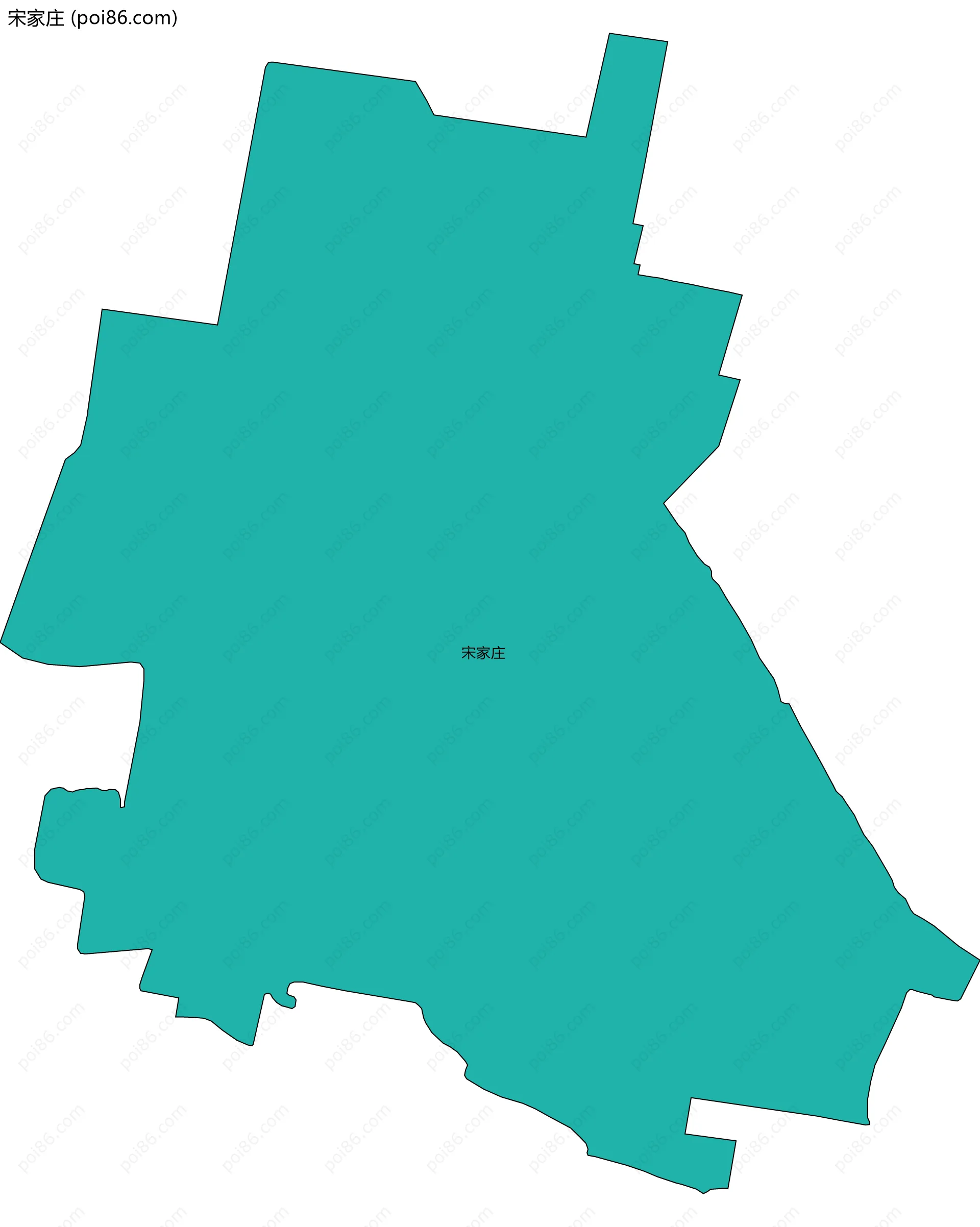 宋家庄边界地图