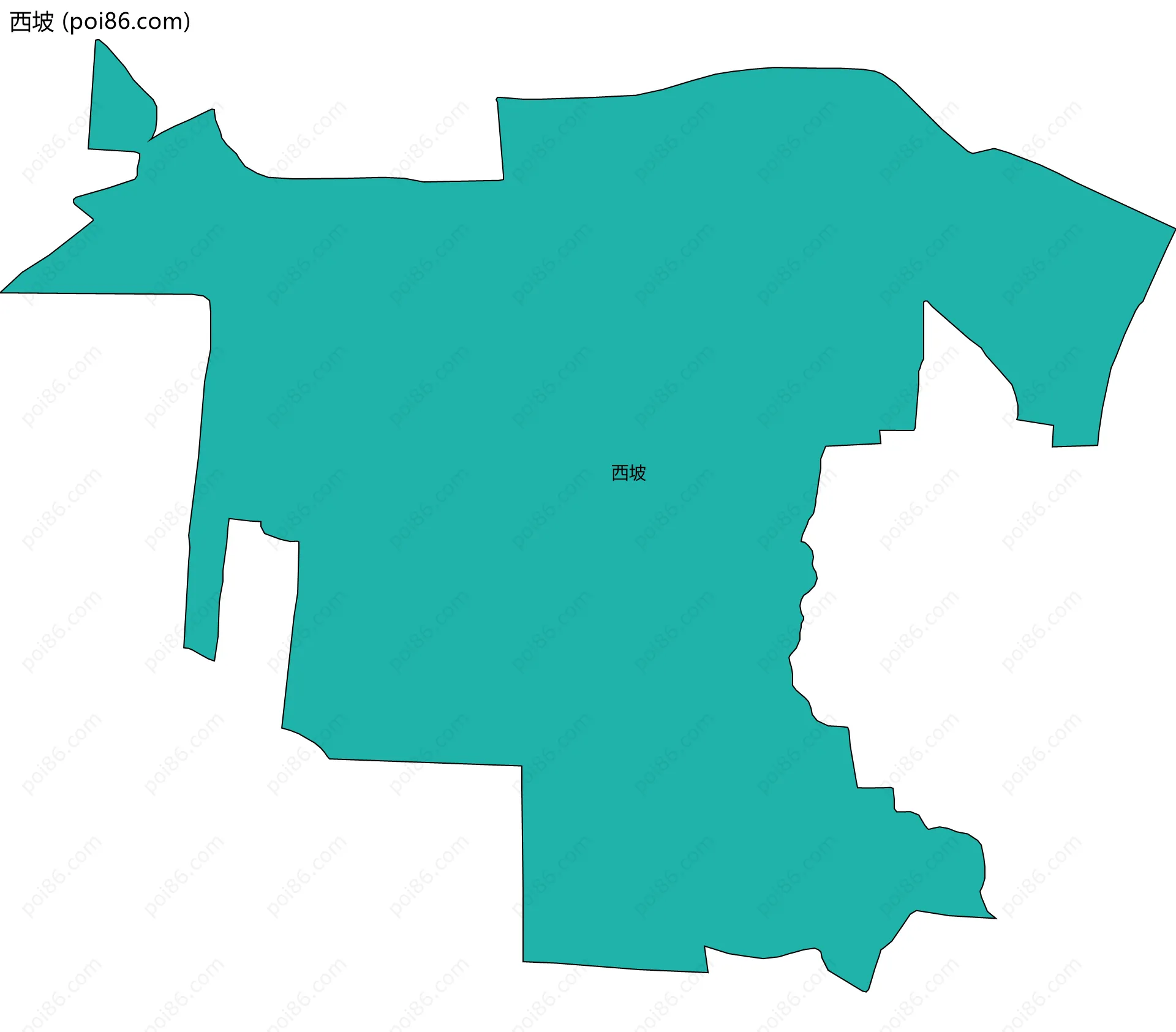 西坡边界地图