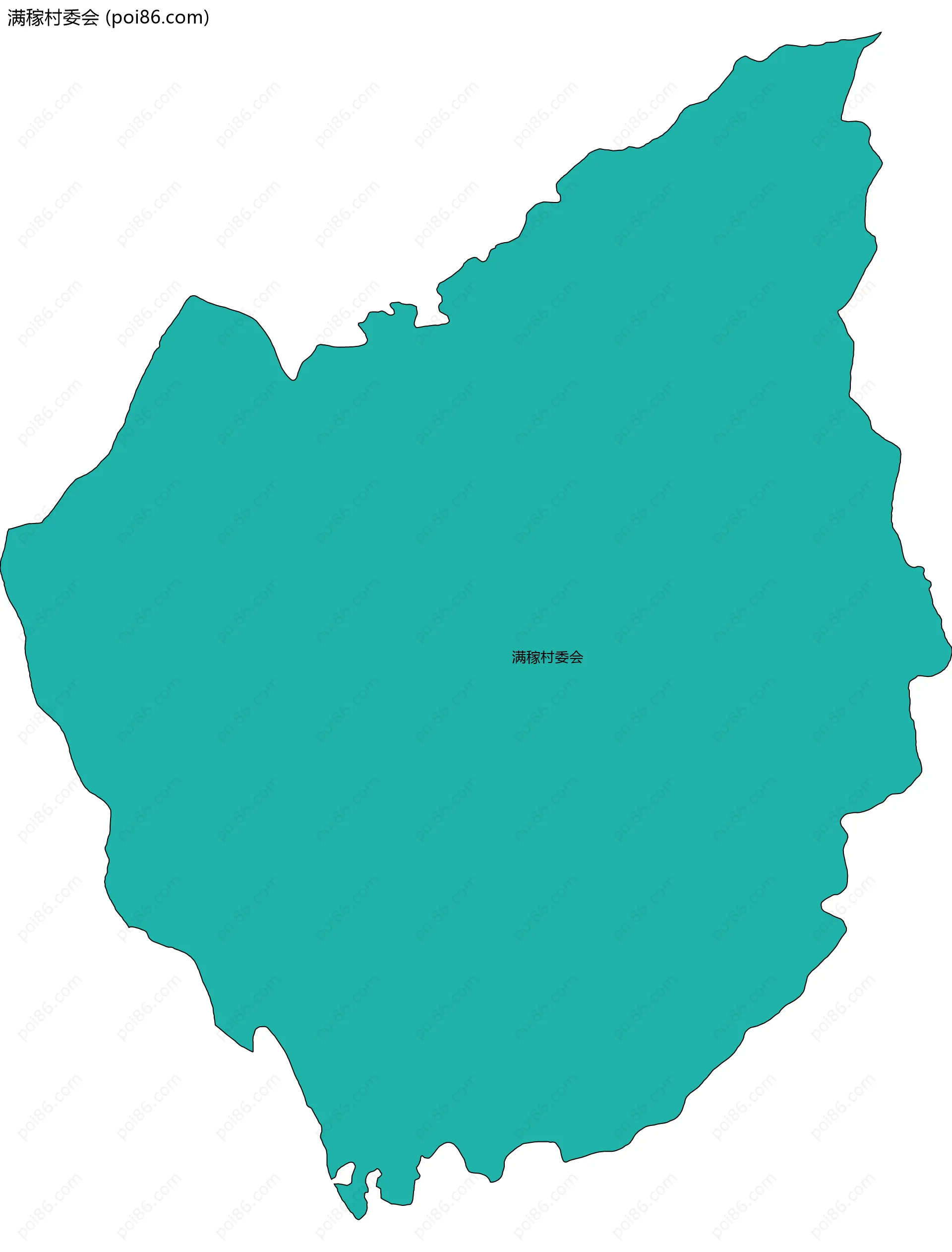 满稼村委会边界地图