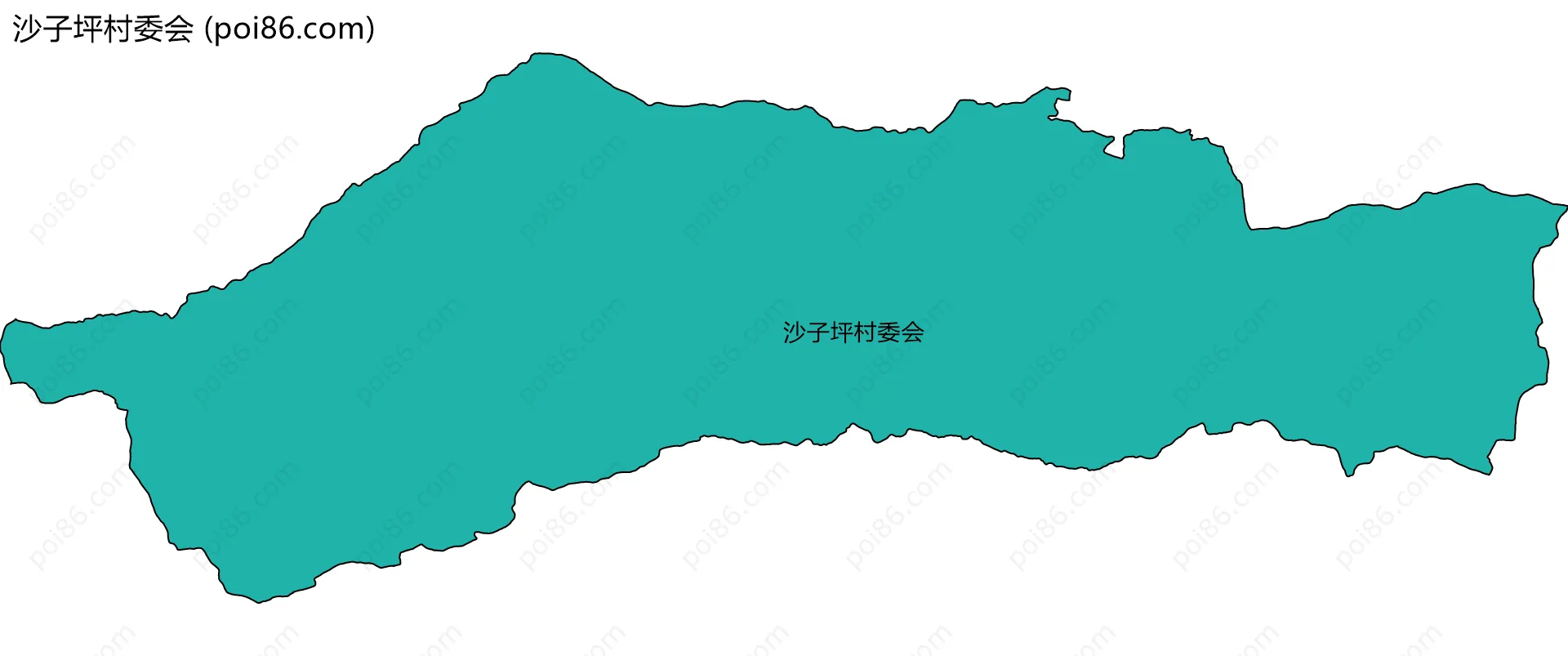 沙子坪村委会边界地图