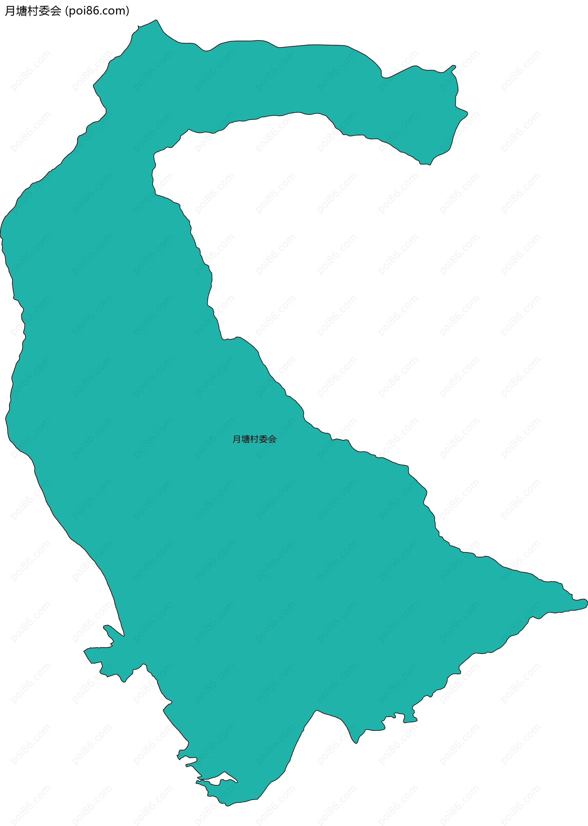 月塘村委会边界地图