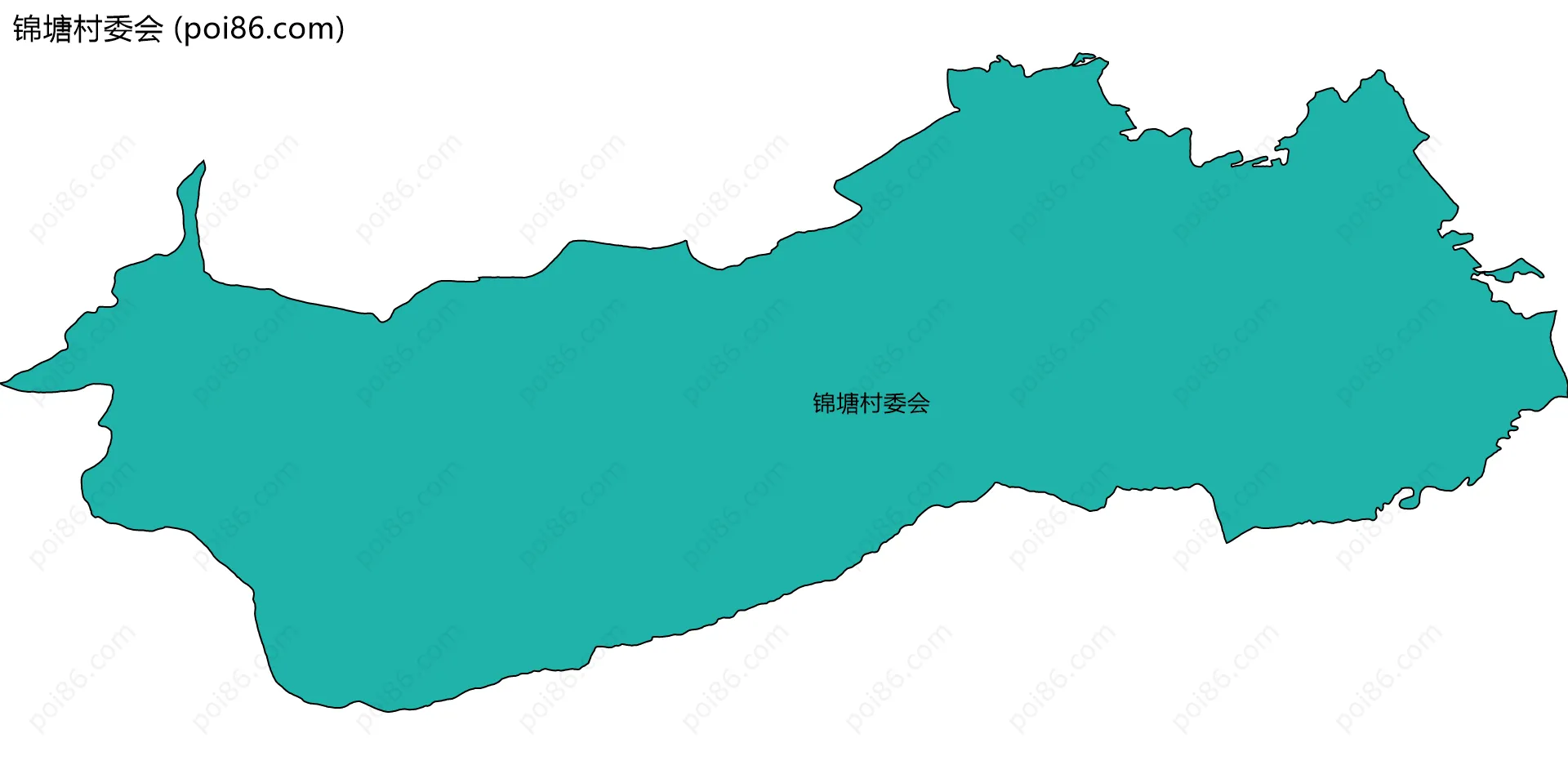锦塘村委会边界地图