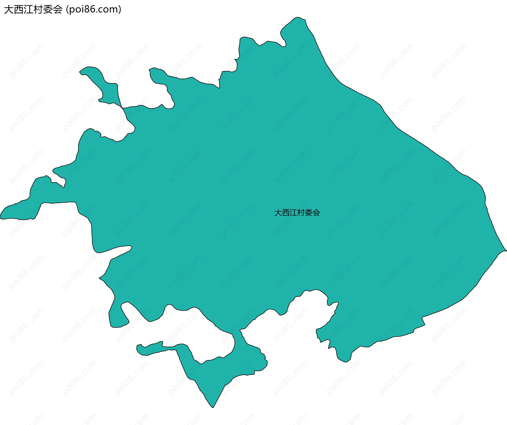 大西江村委会边界地图