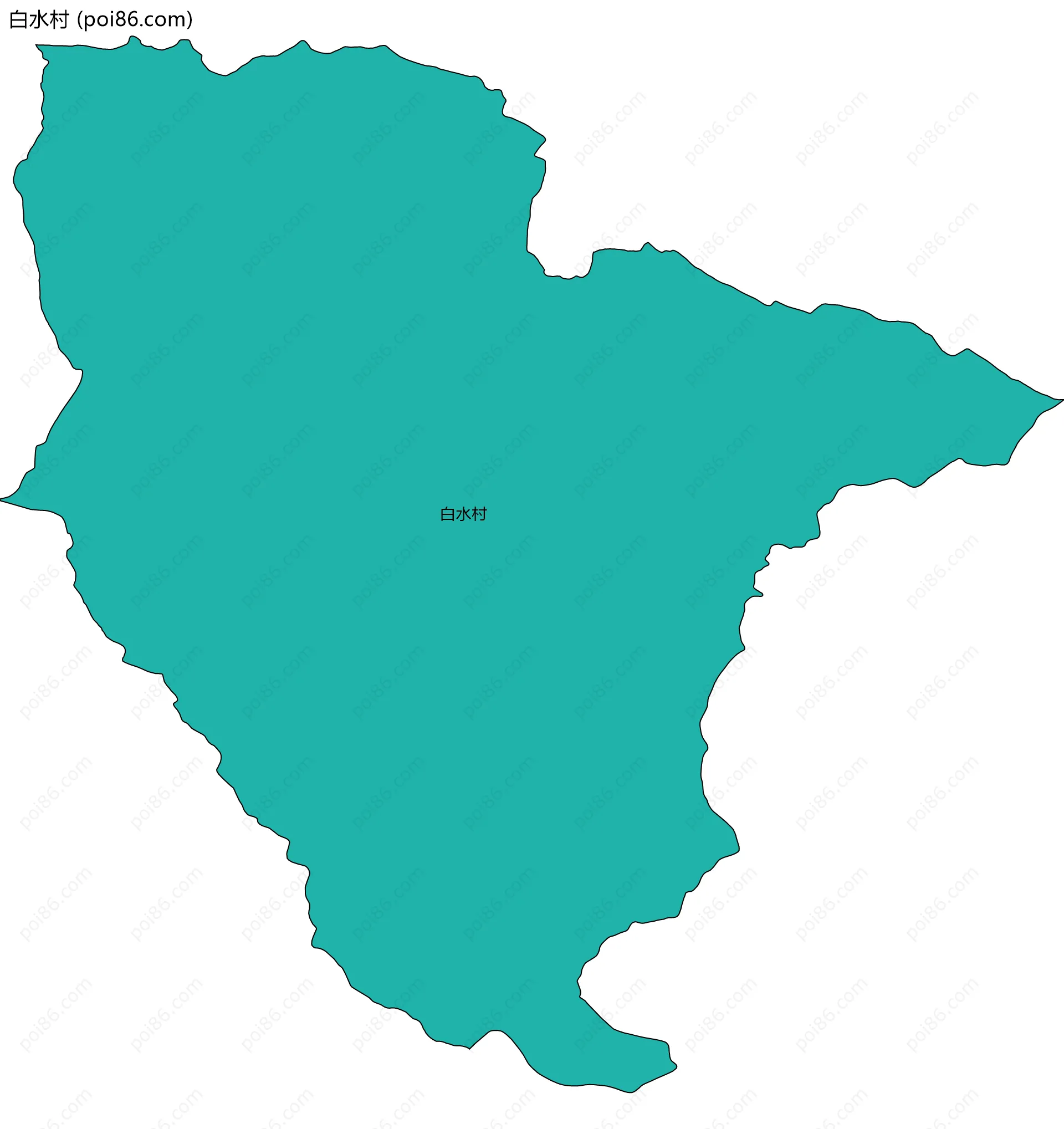 白水村边界地图