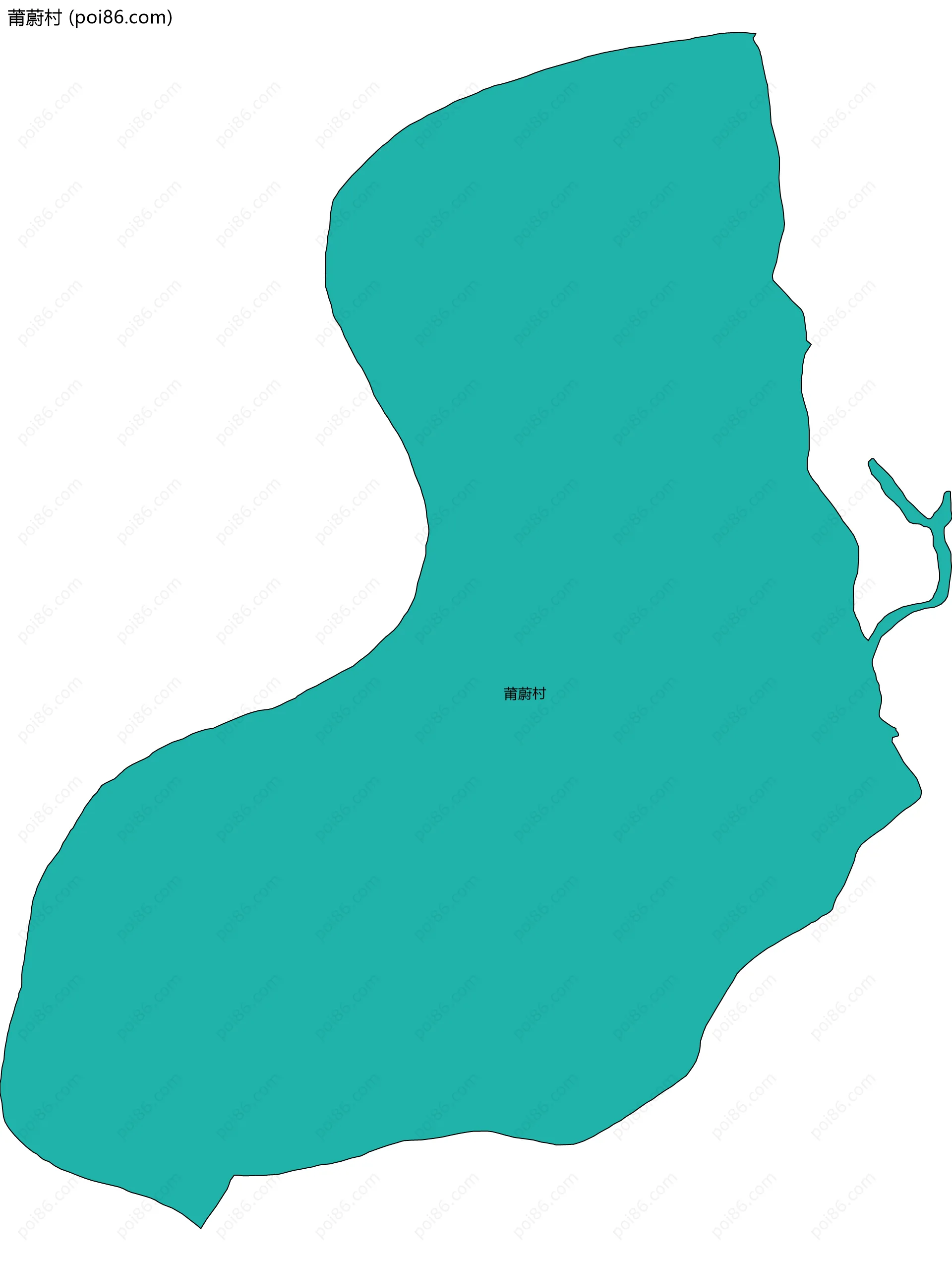 莆蔚村边界地图