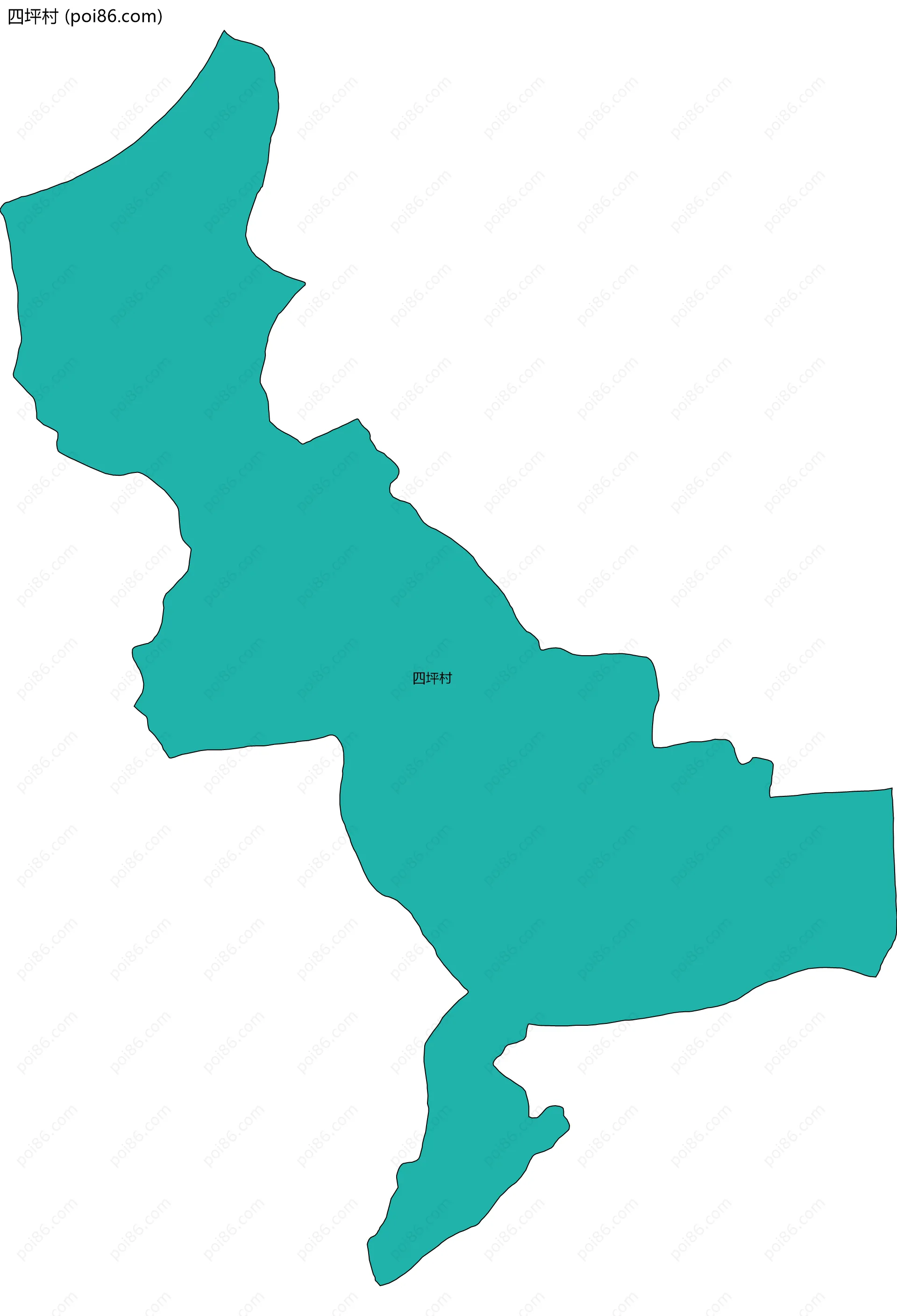 四坪村边界地图