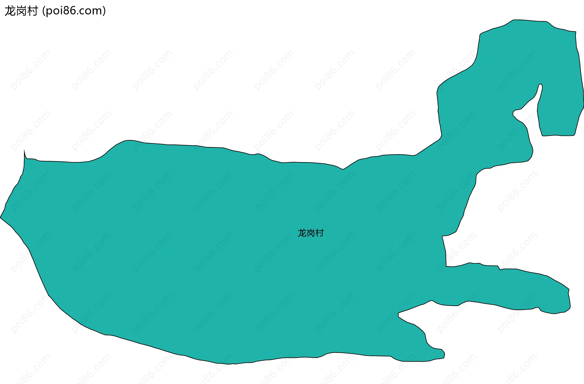 龙岗村边界地图