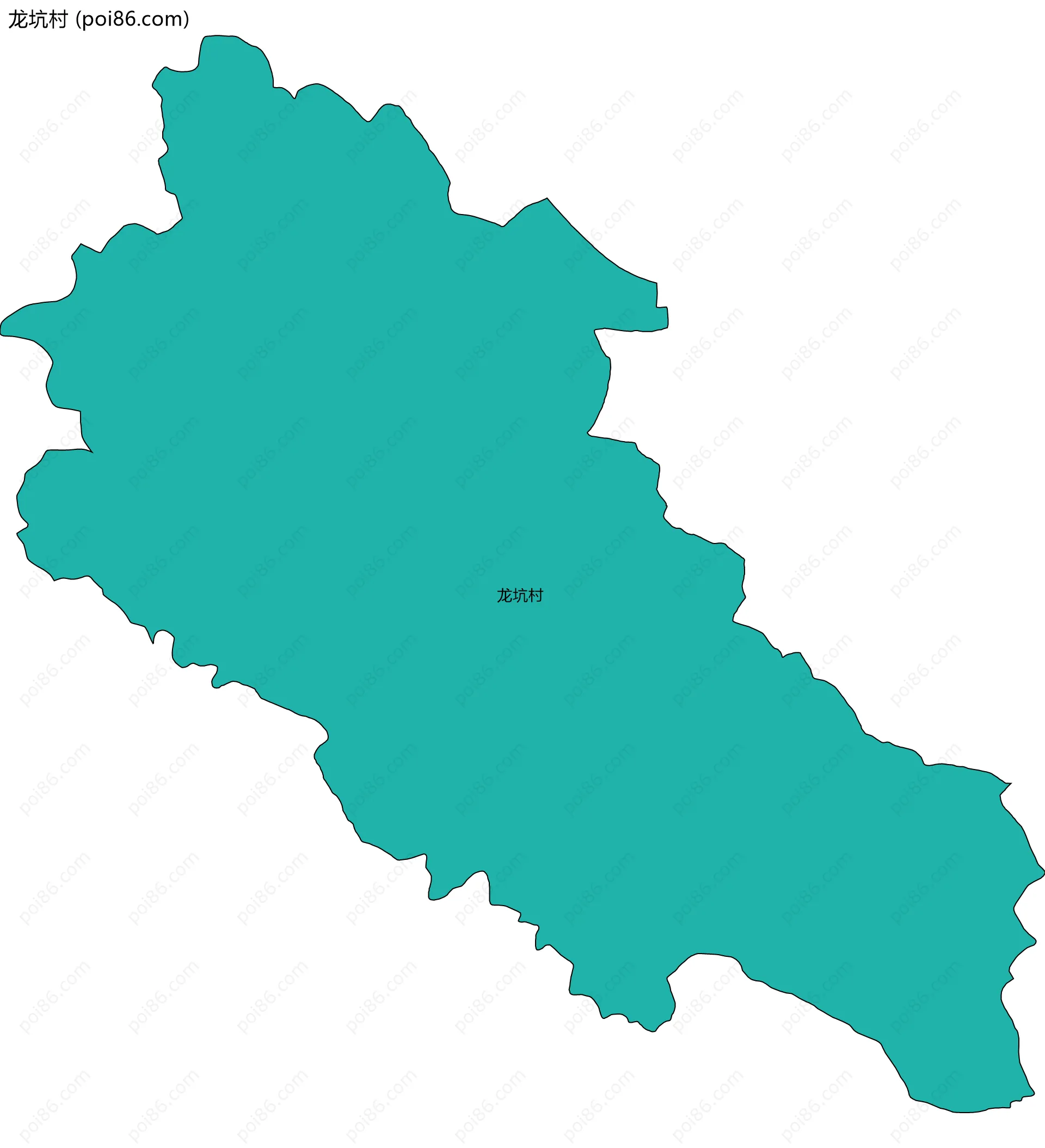 龙坑村边界地图