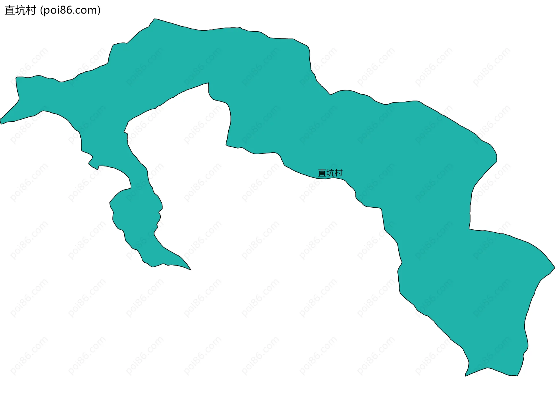 直坑村边界地图