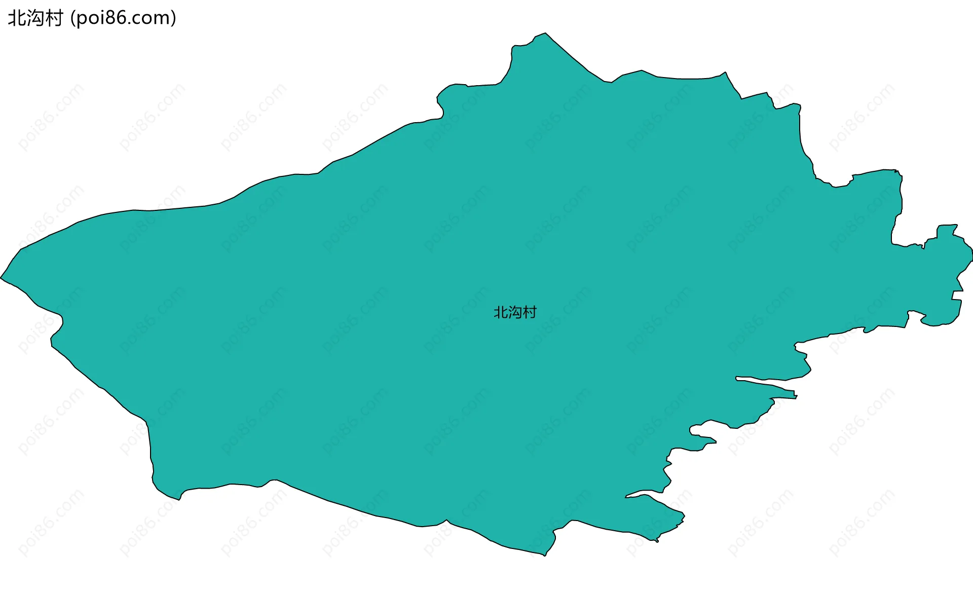 北沟村边界地图