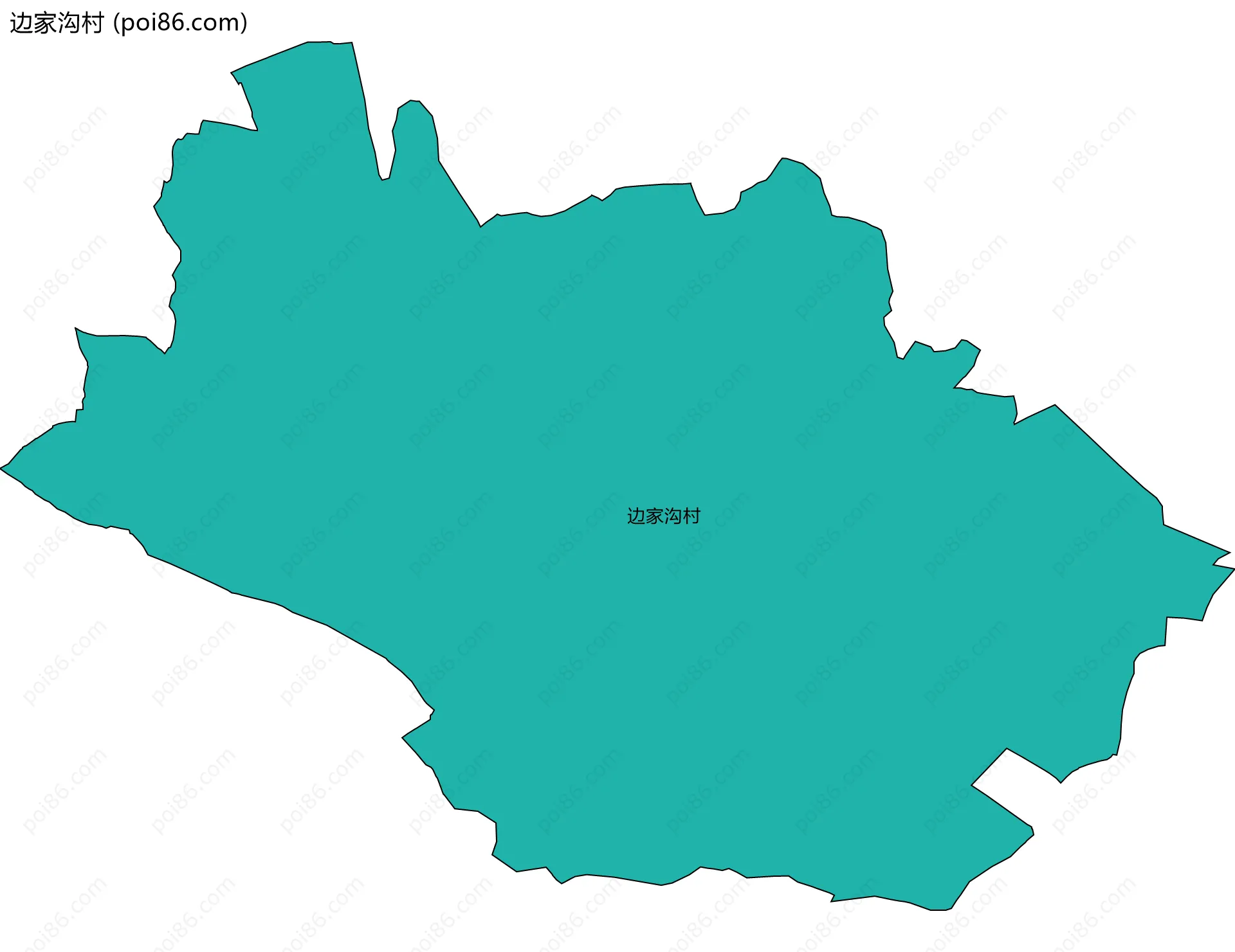 边家沟村边界地图