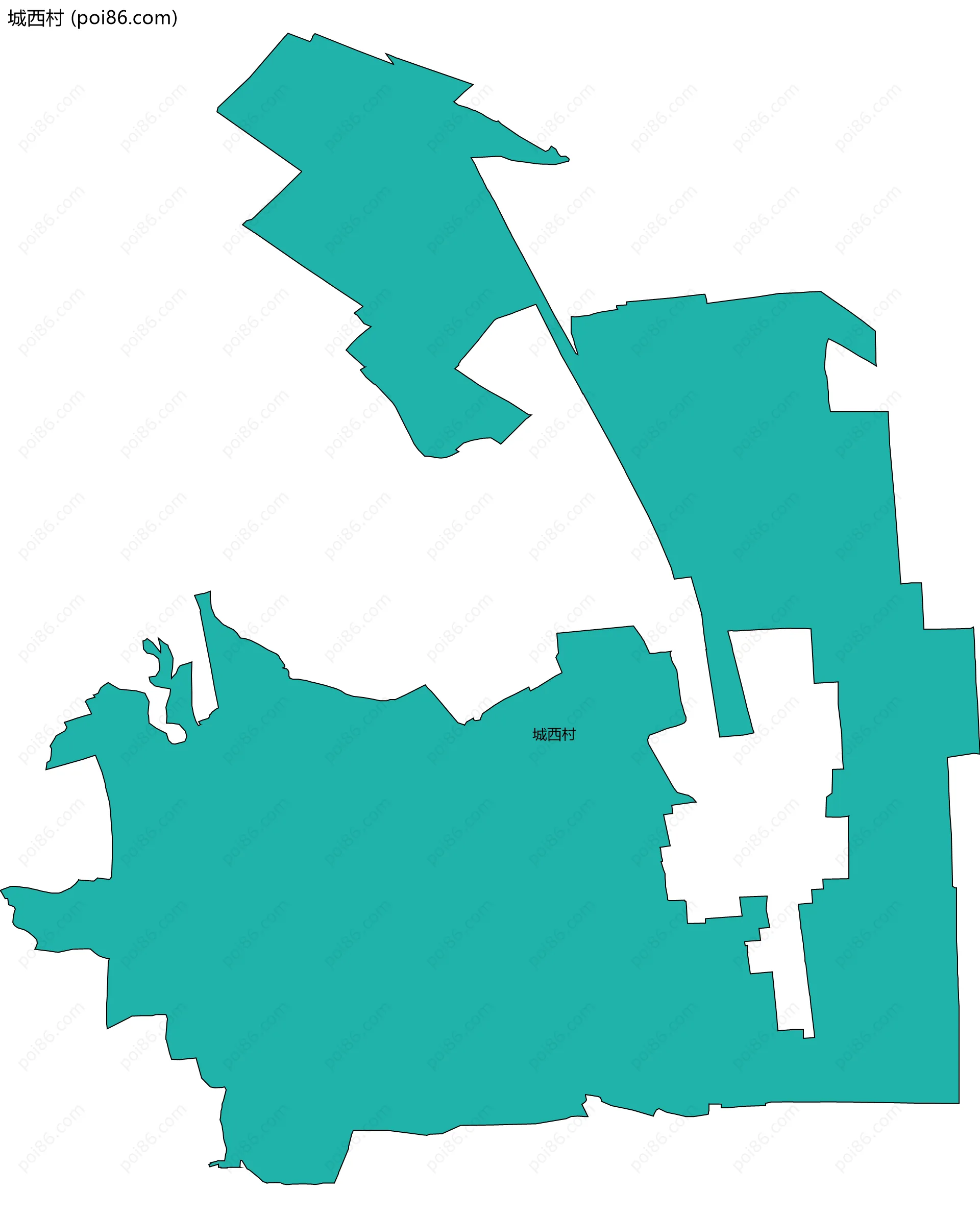 城西村边界地图