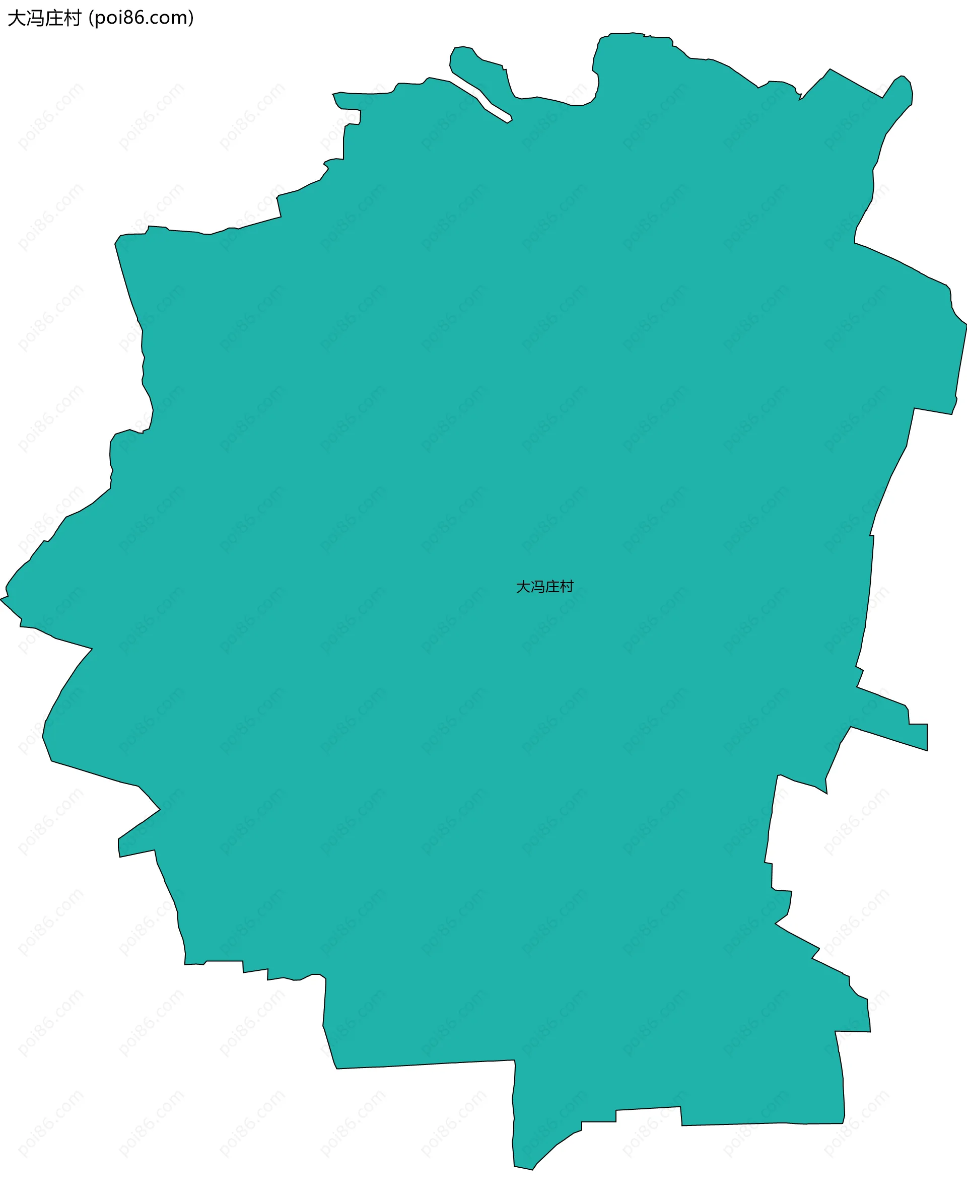 大冯庄村边界地图