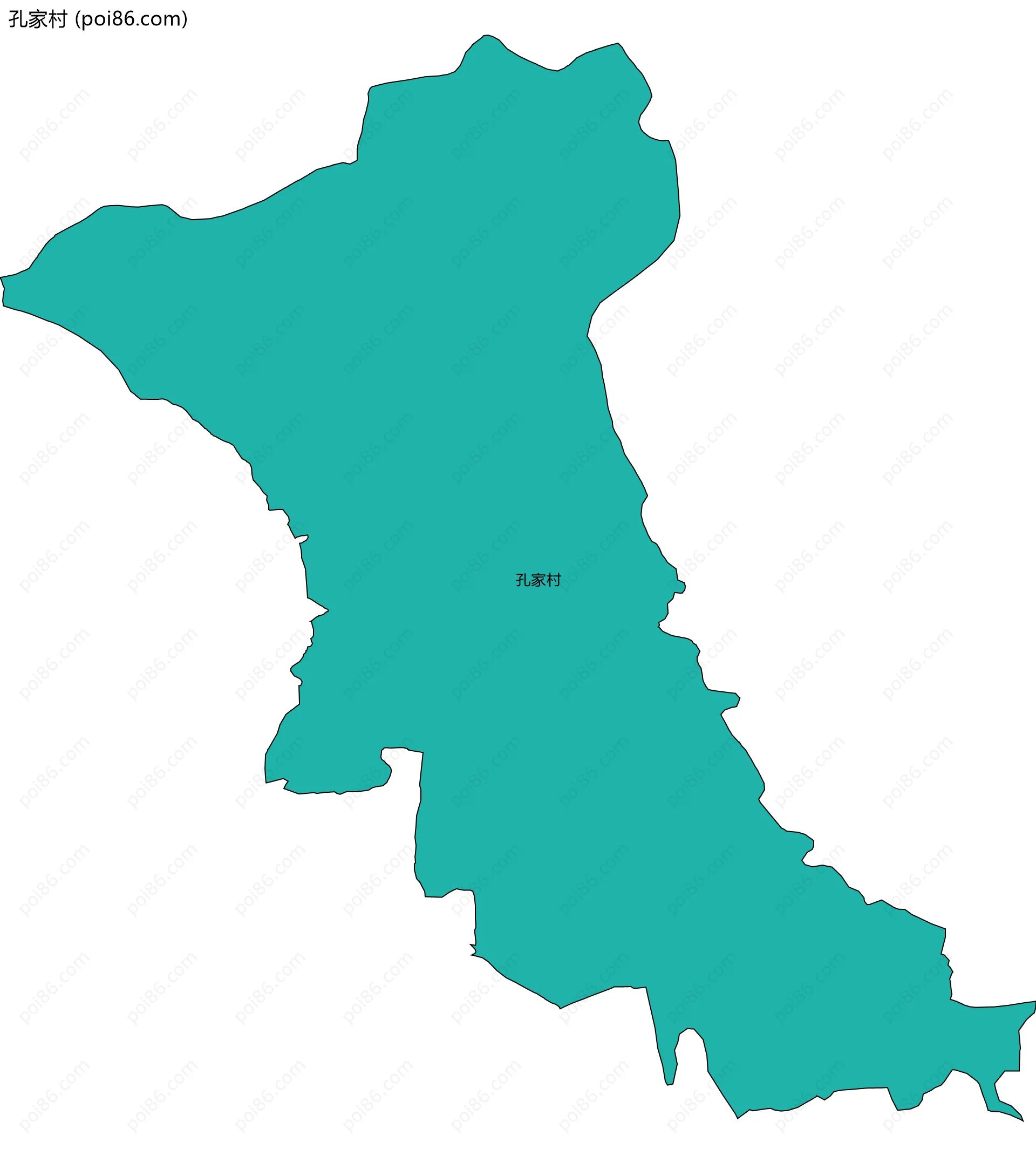 孔家村边界地图