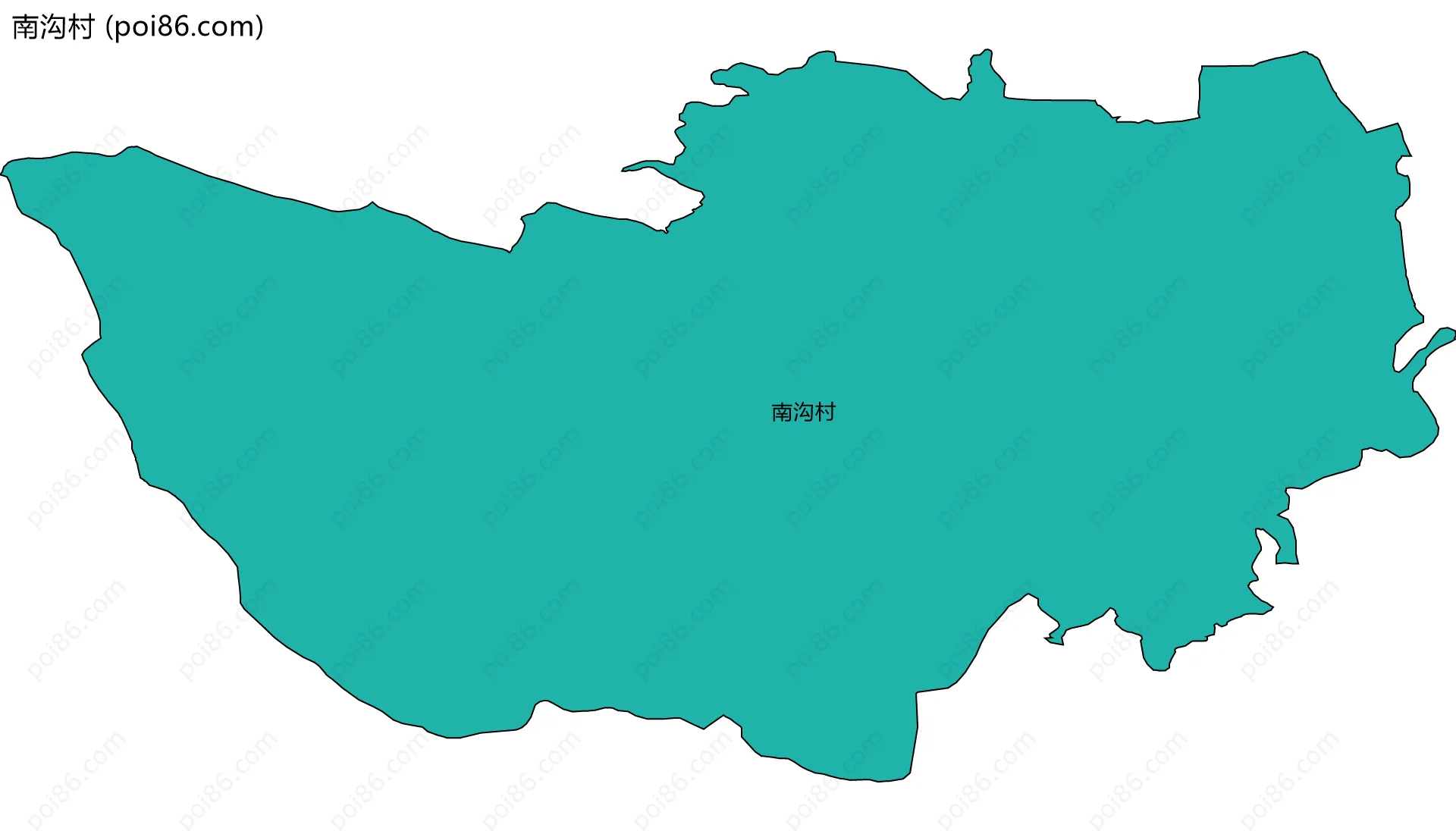 南沟村边界地图