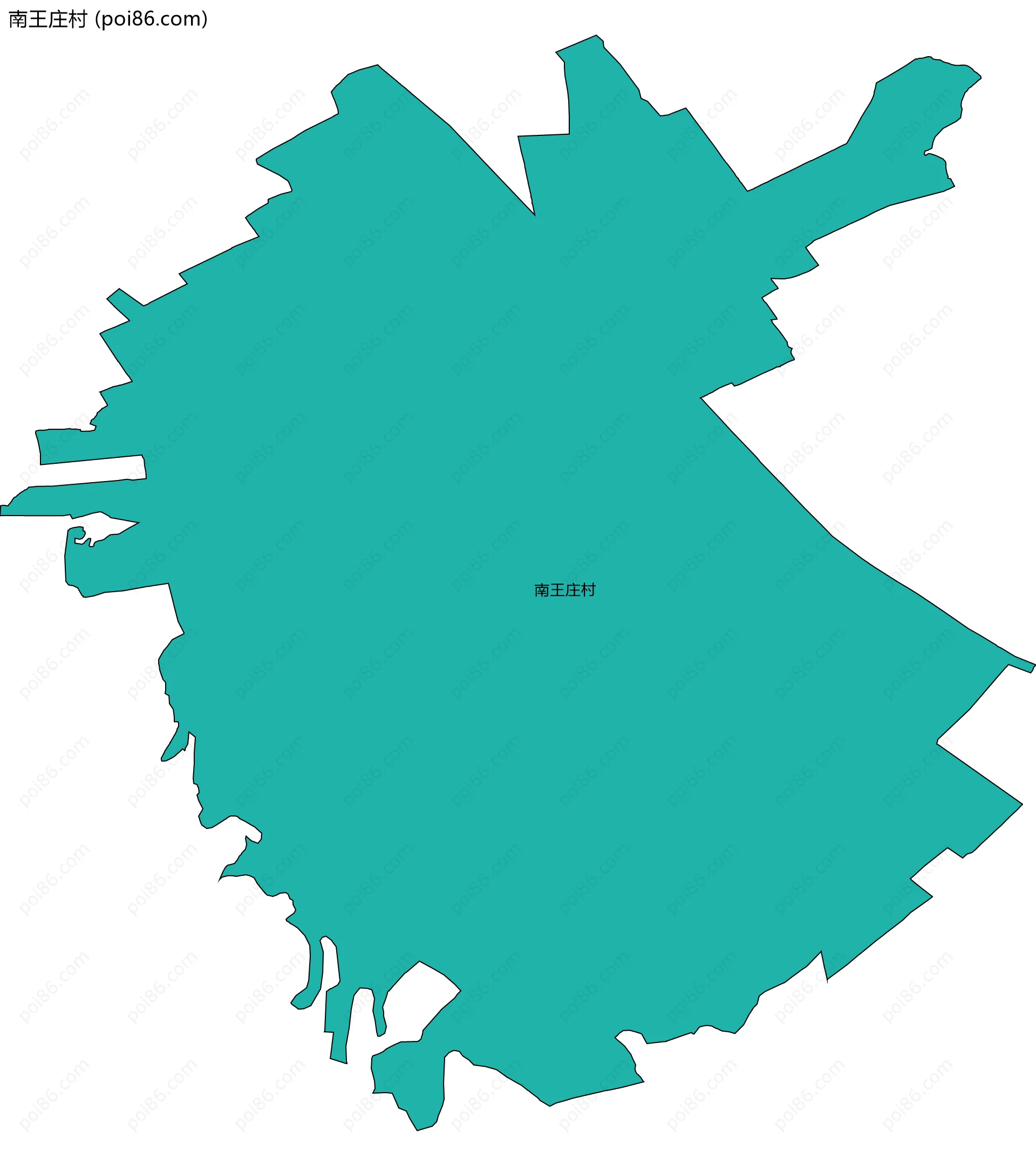 南王庄村边界地图