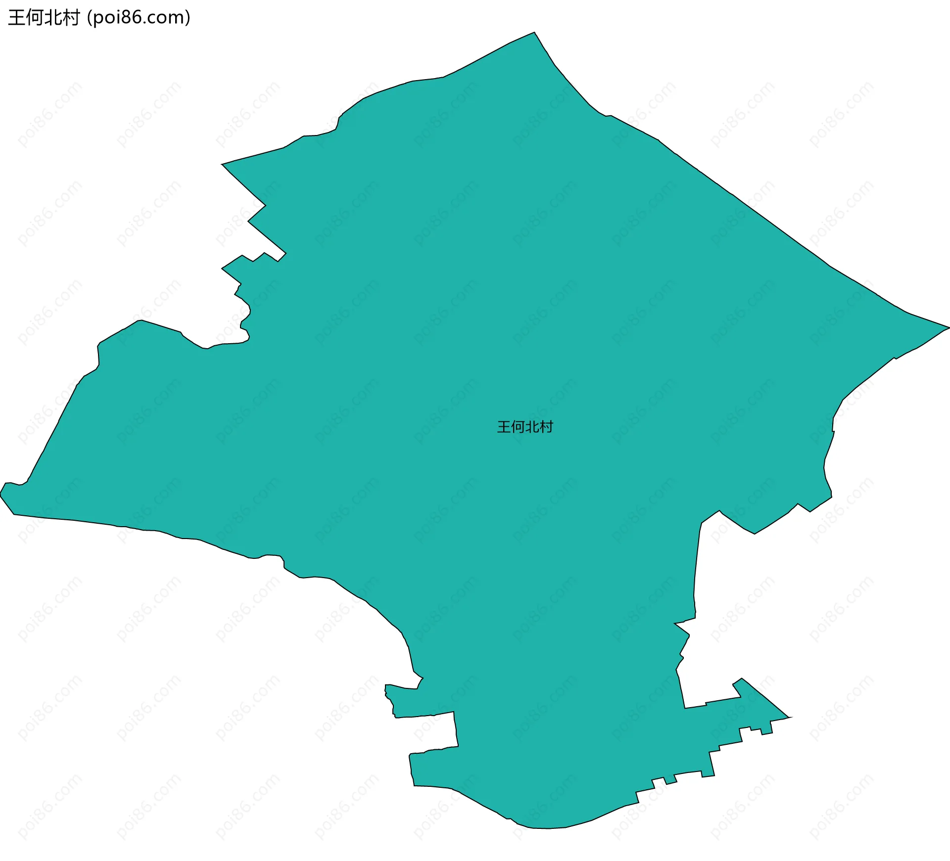 王何北村边界地图