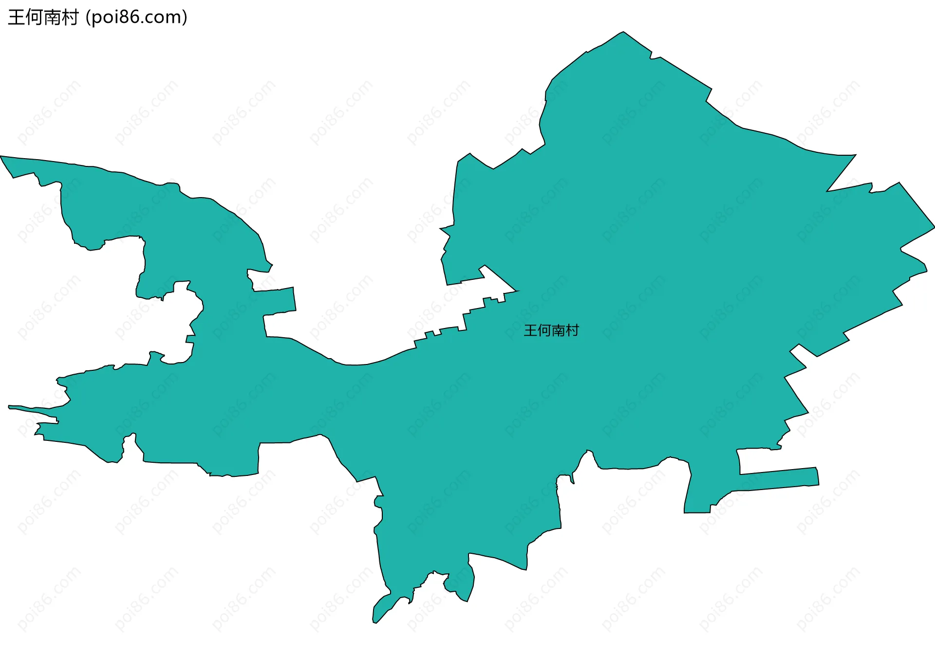 王何南村边界地图