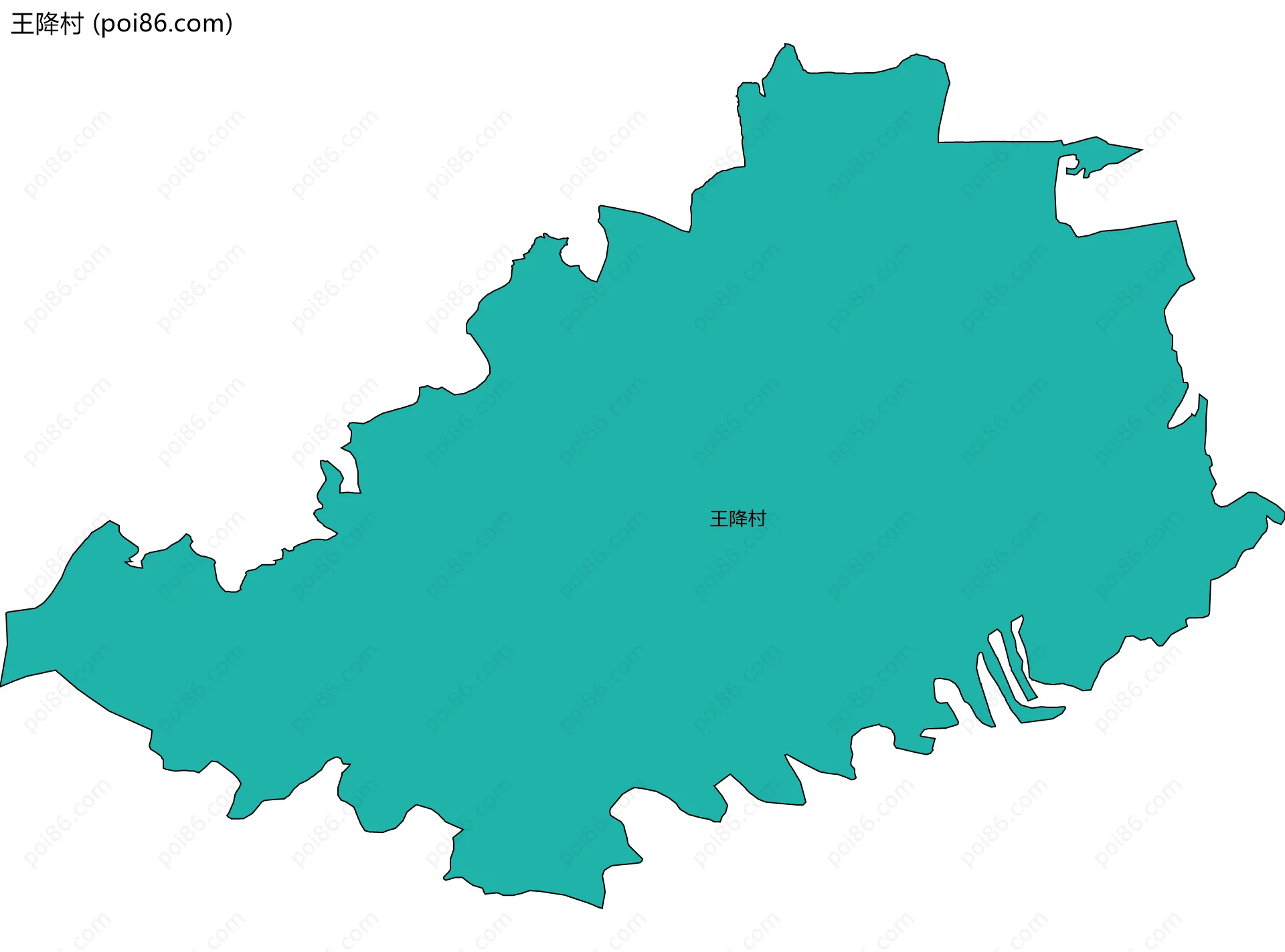 王降村边界地图