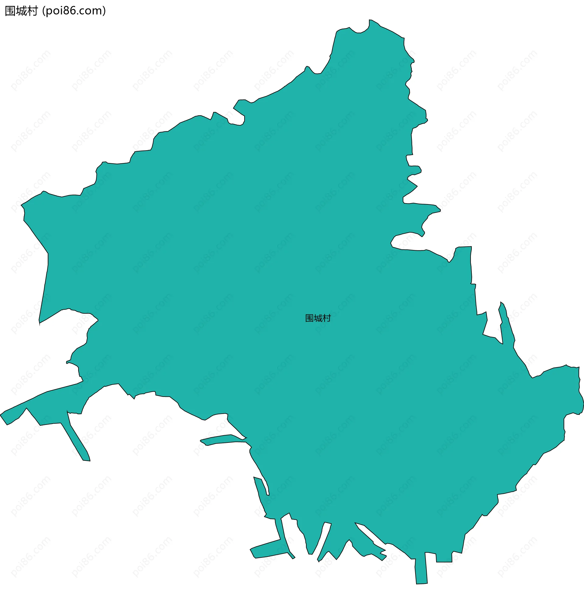 围城村边界地图