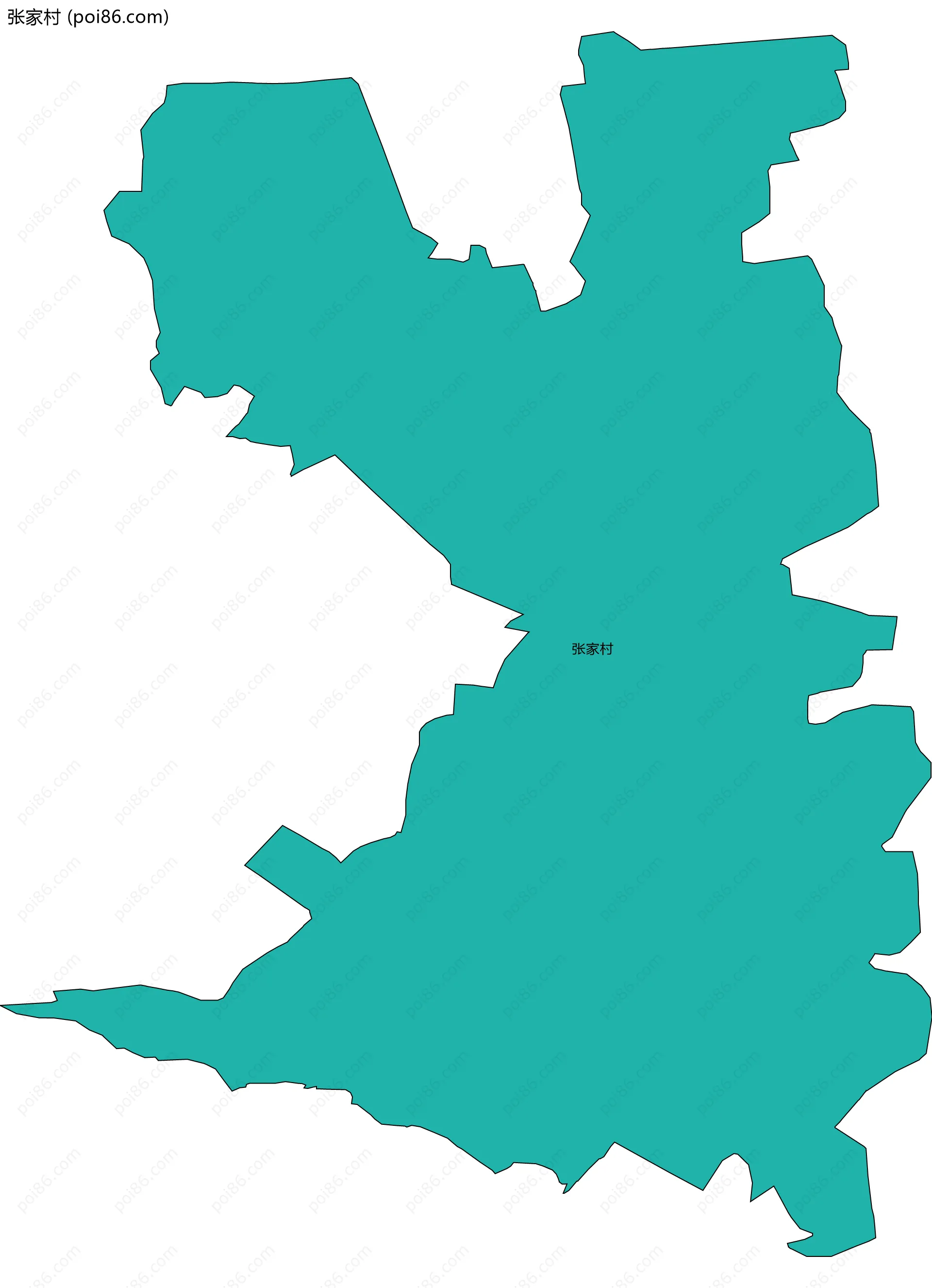 张家村边界地图