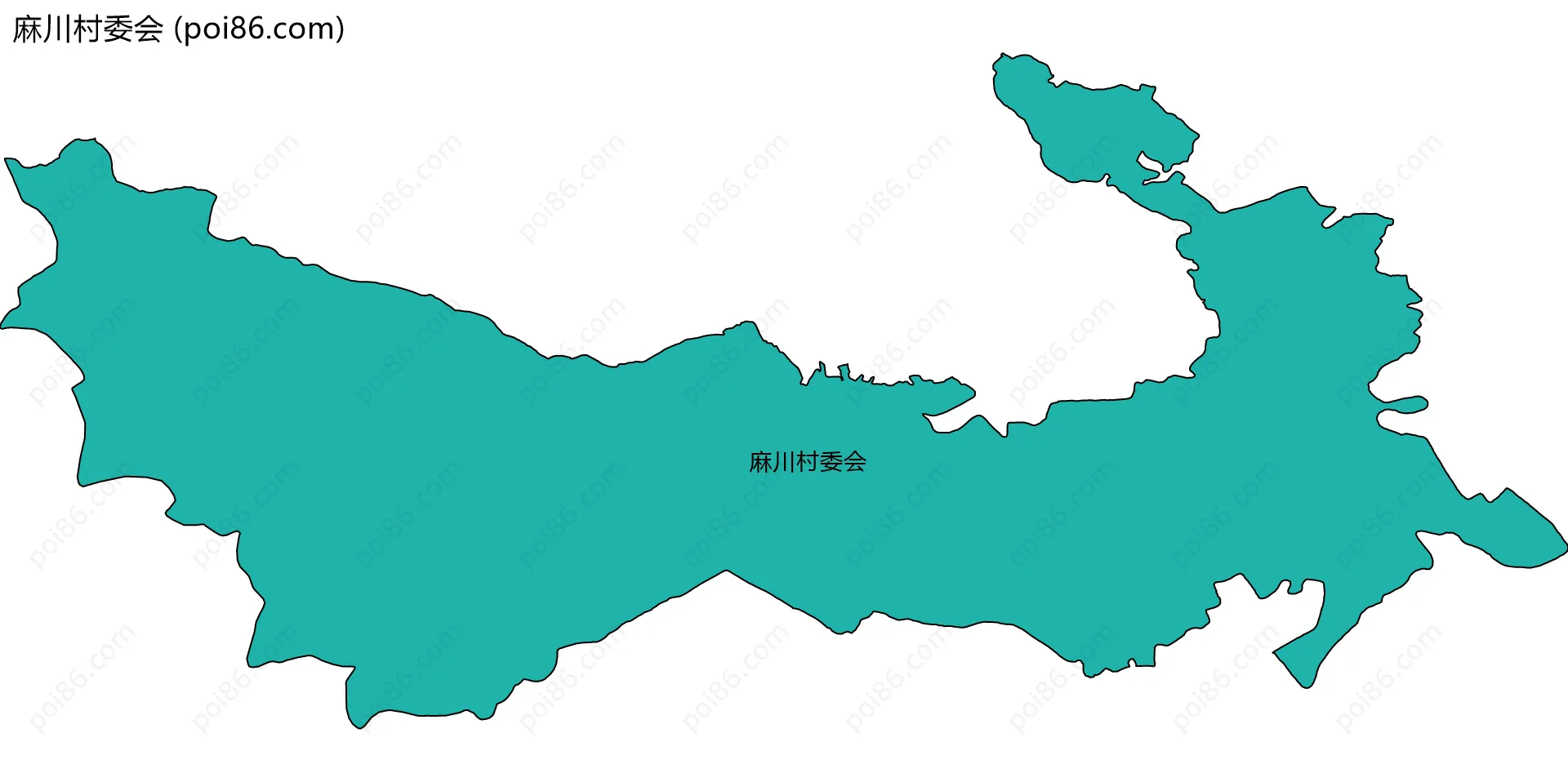 麻川村委会边界地图