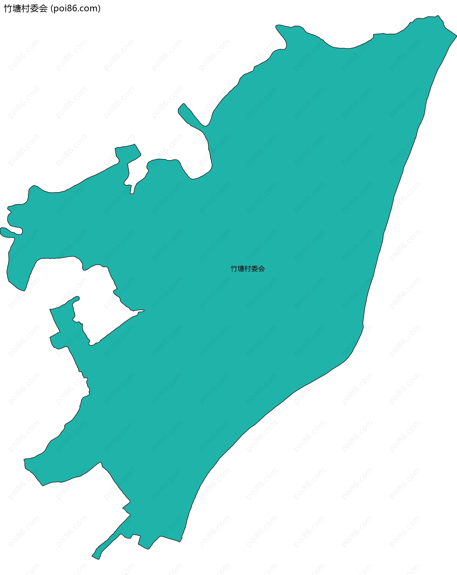 竹塘村委会边界地图