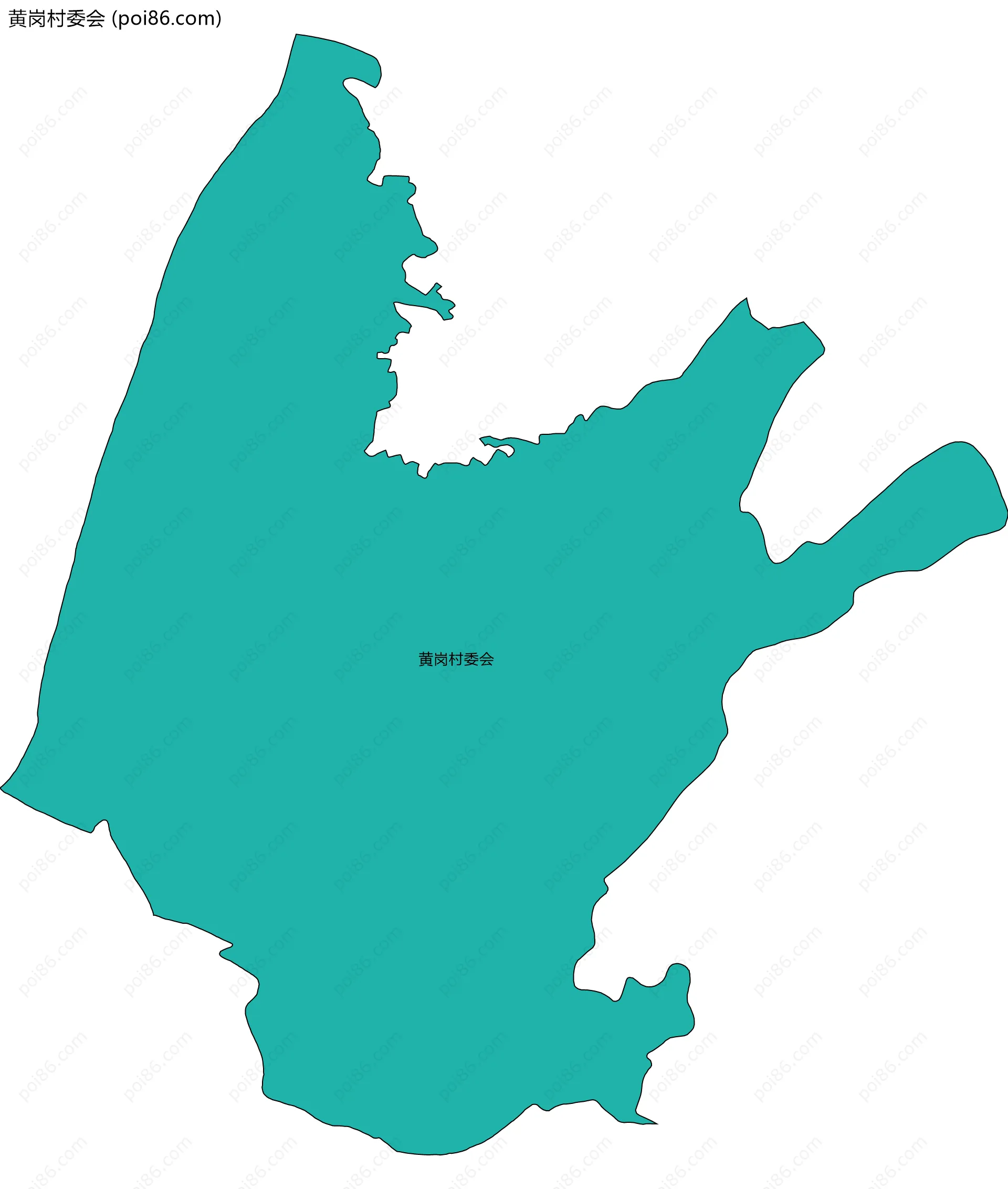 黄岗村委会边界地图