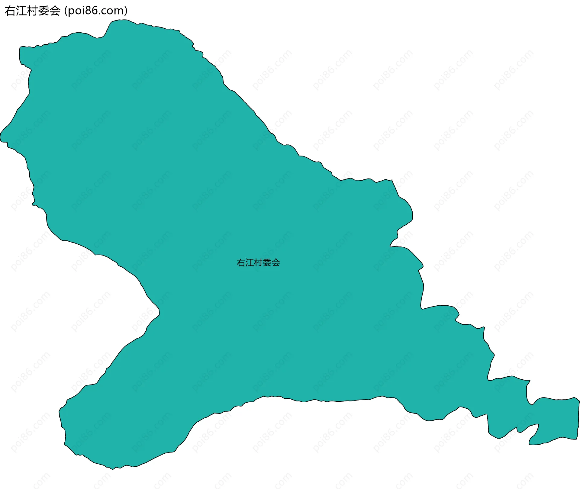 右江村委会边界地图