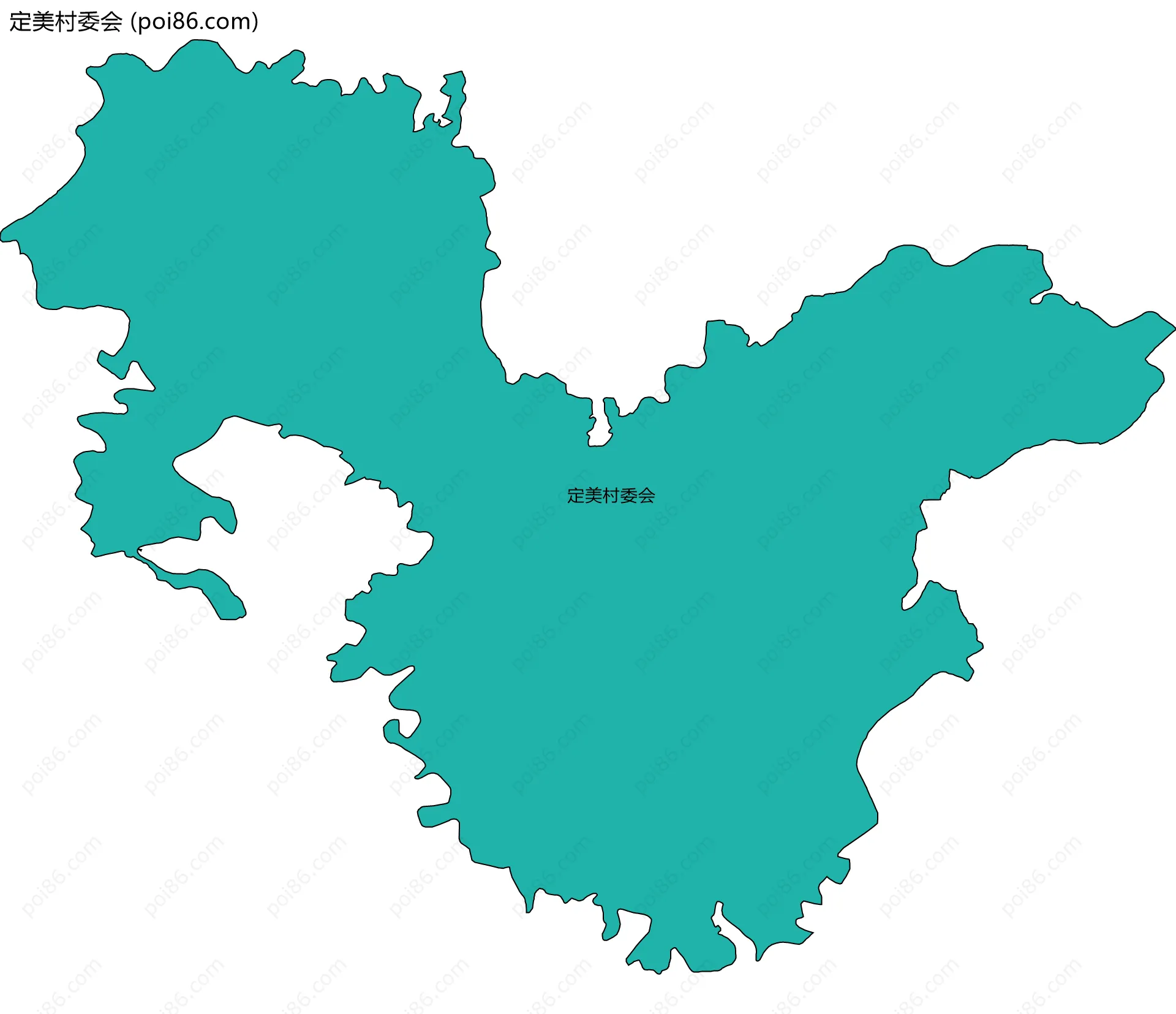 定美村委会边界地图