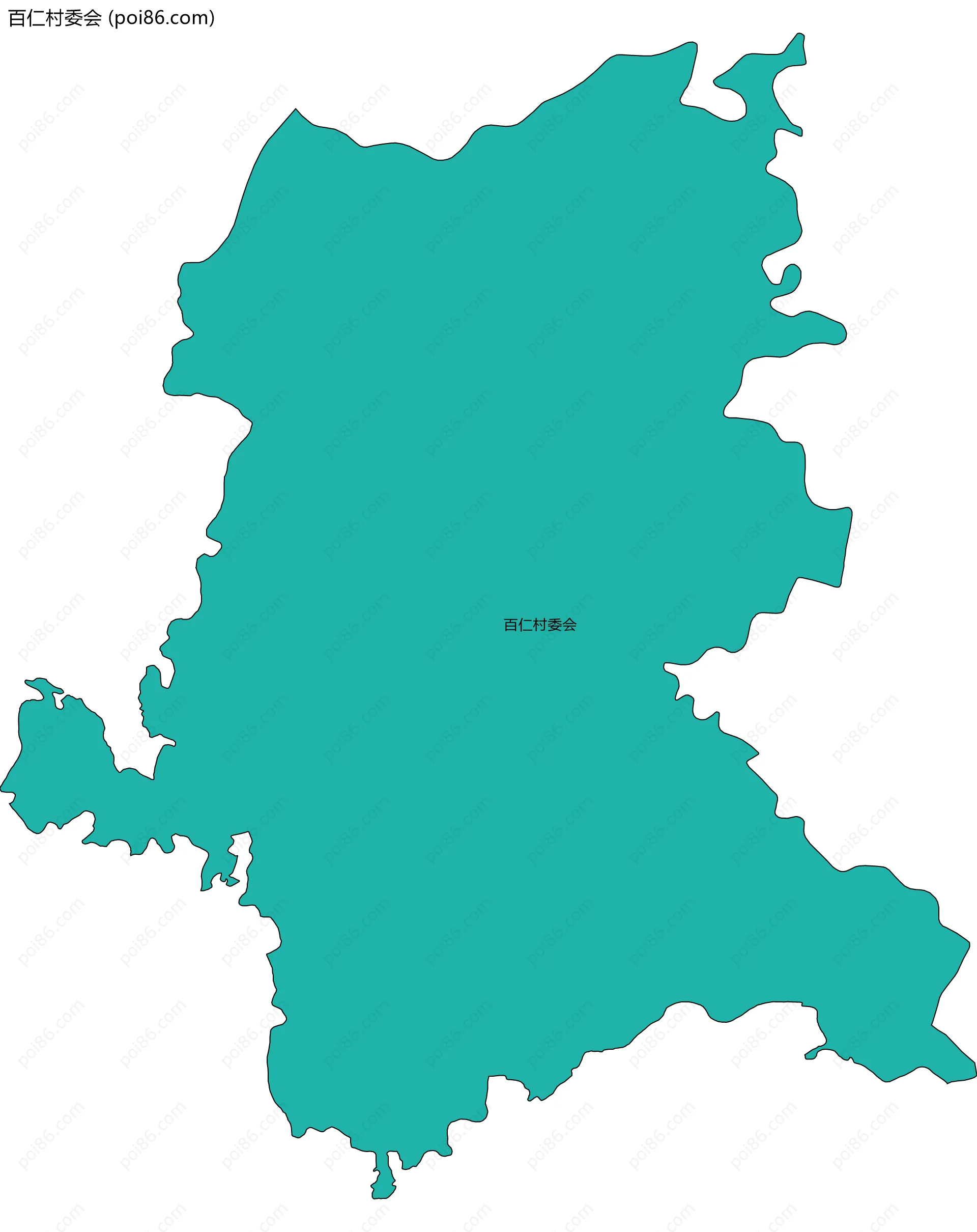 百仁村委会边界地图