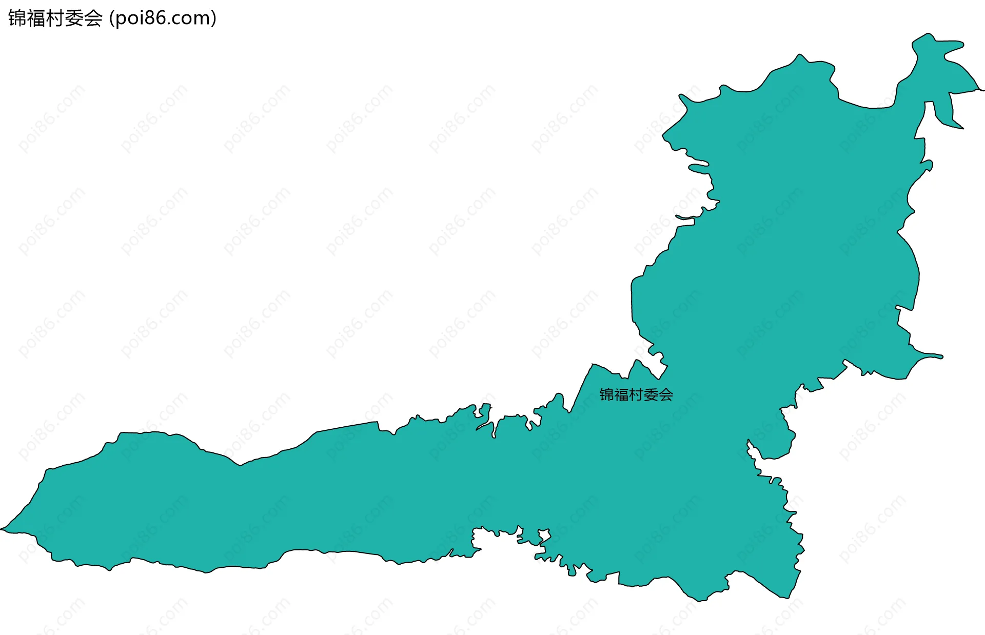 锦福村委会边界地图