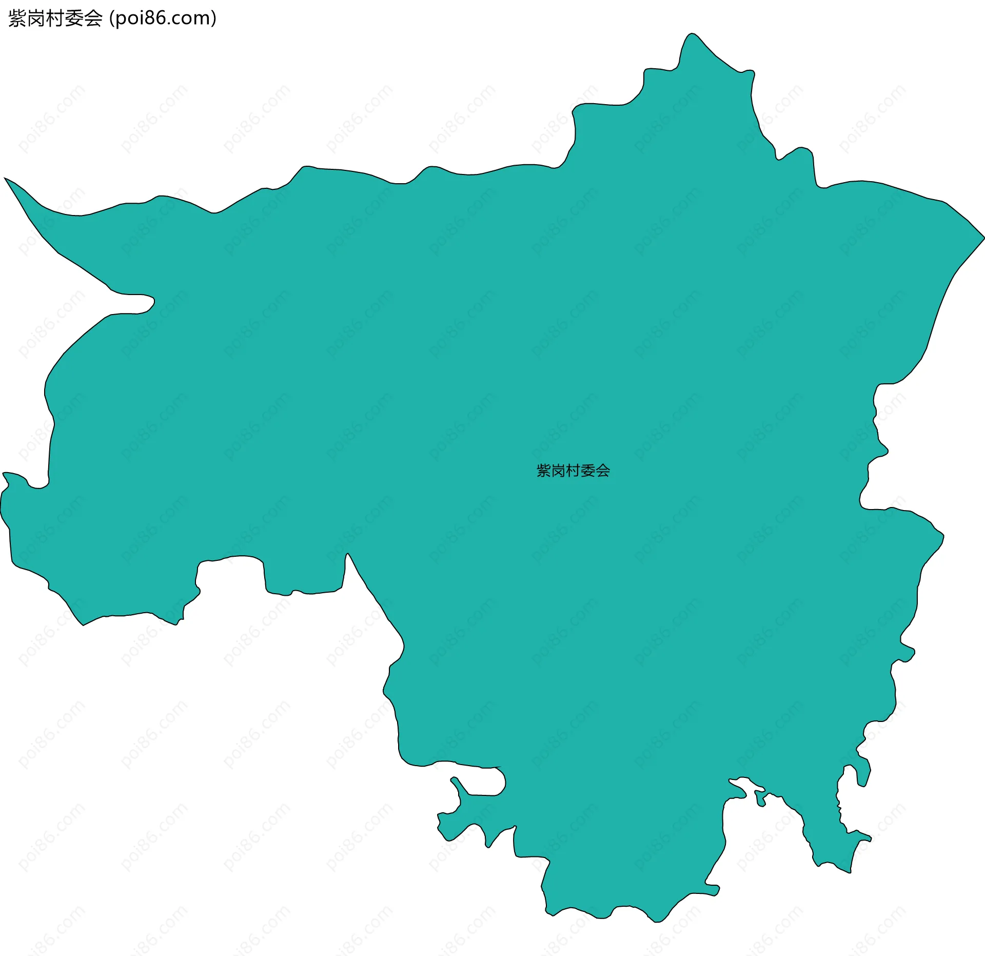 紫岗村委会边界地图