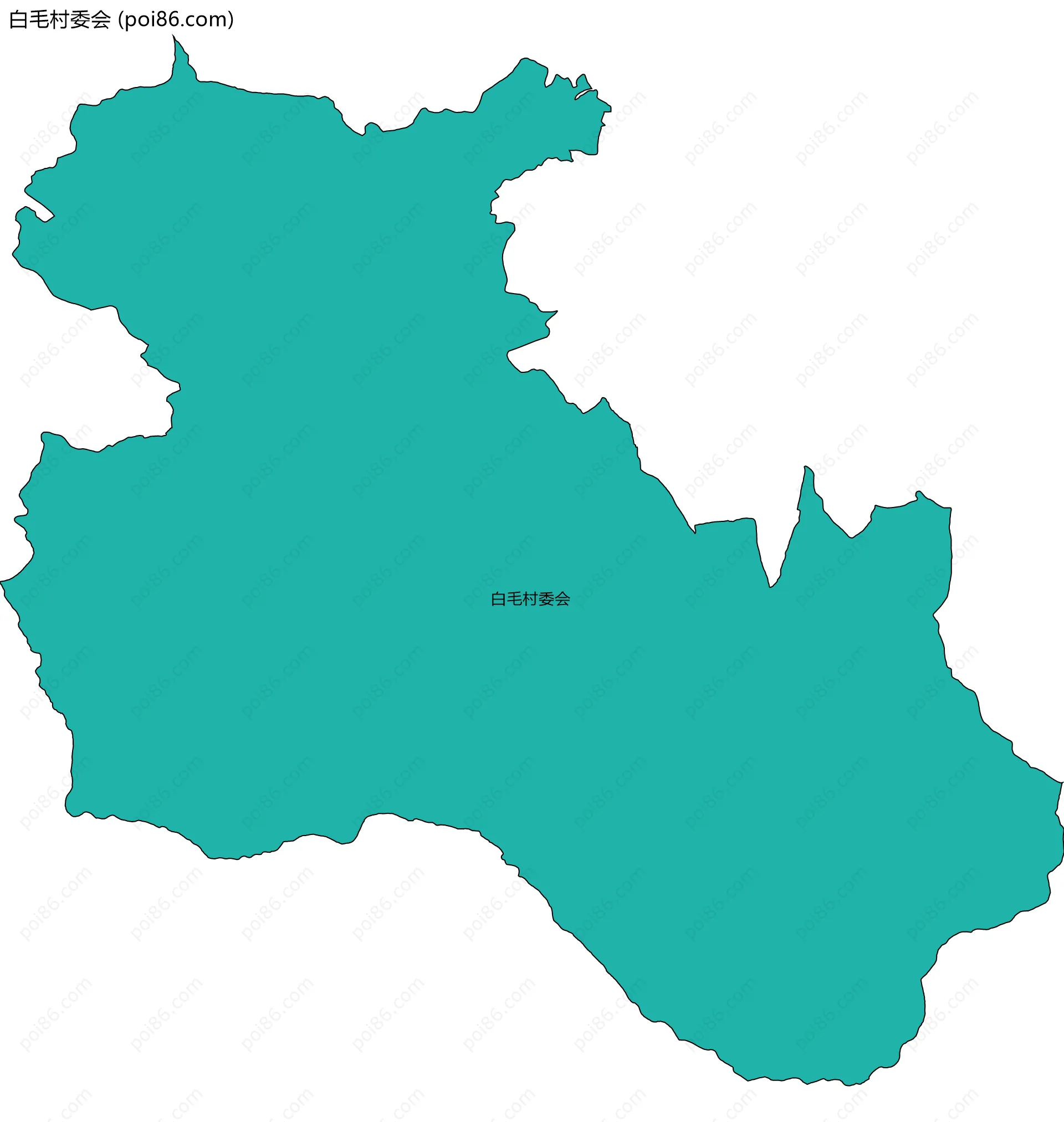 白毛村委会边界地图