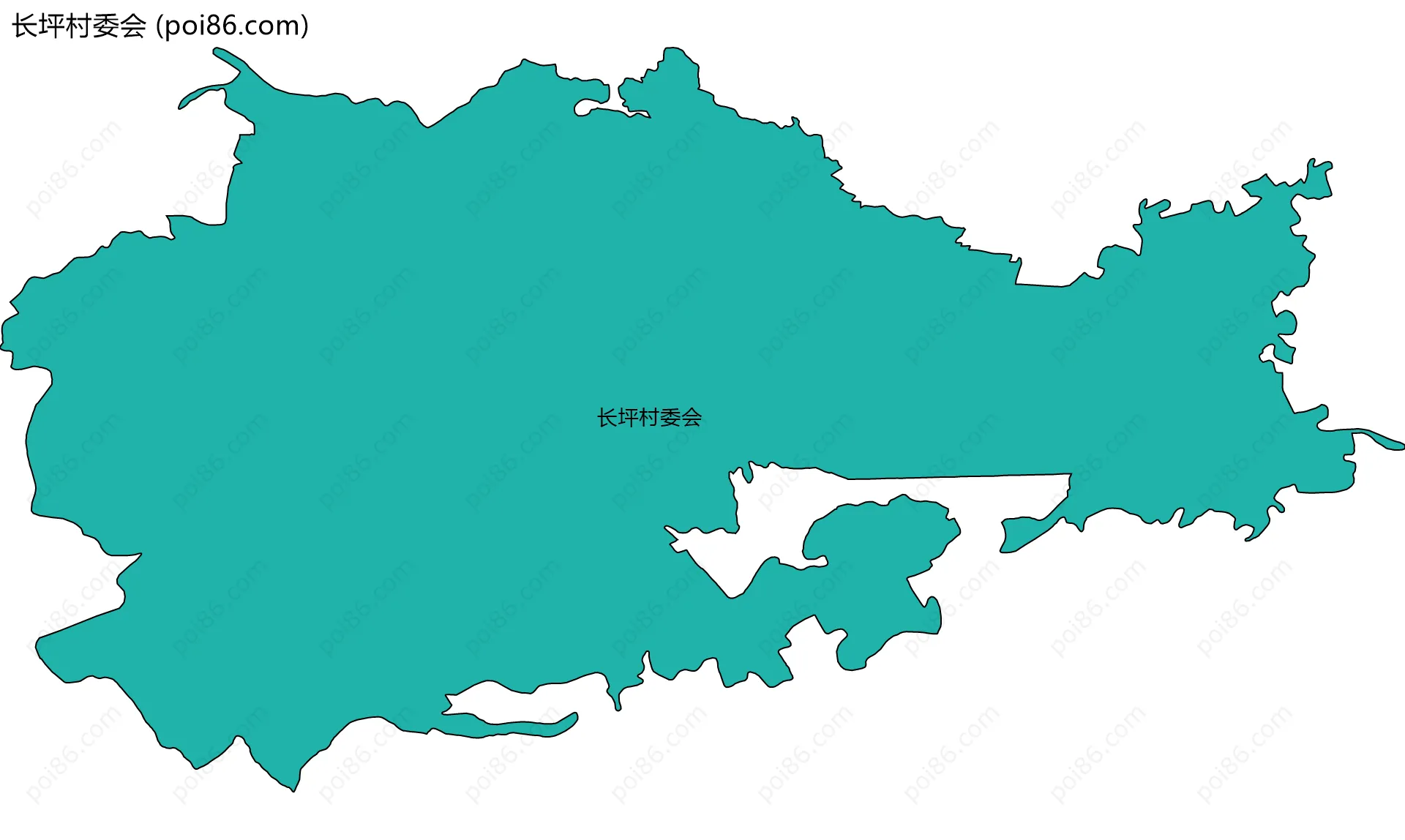 长坪村委会边界地图