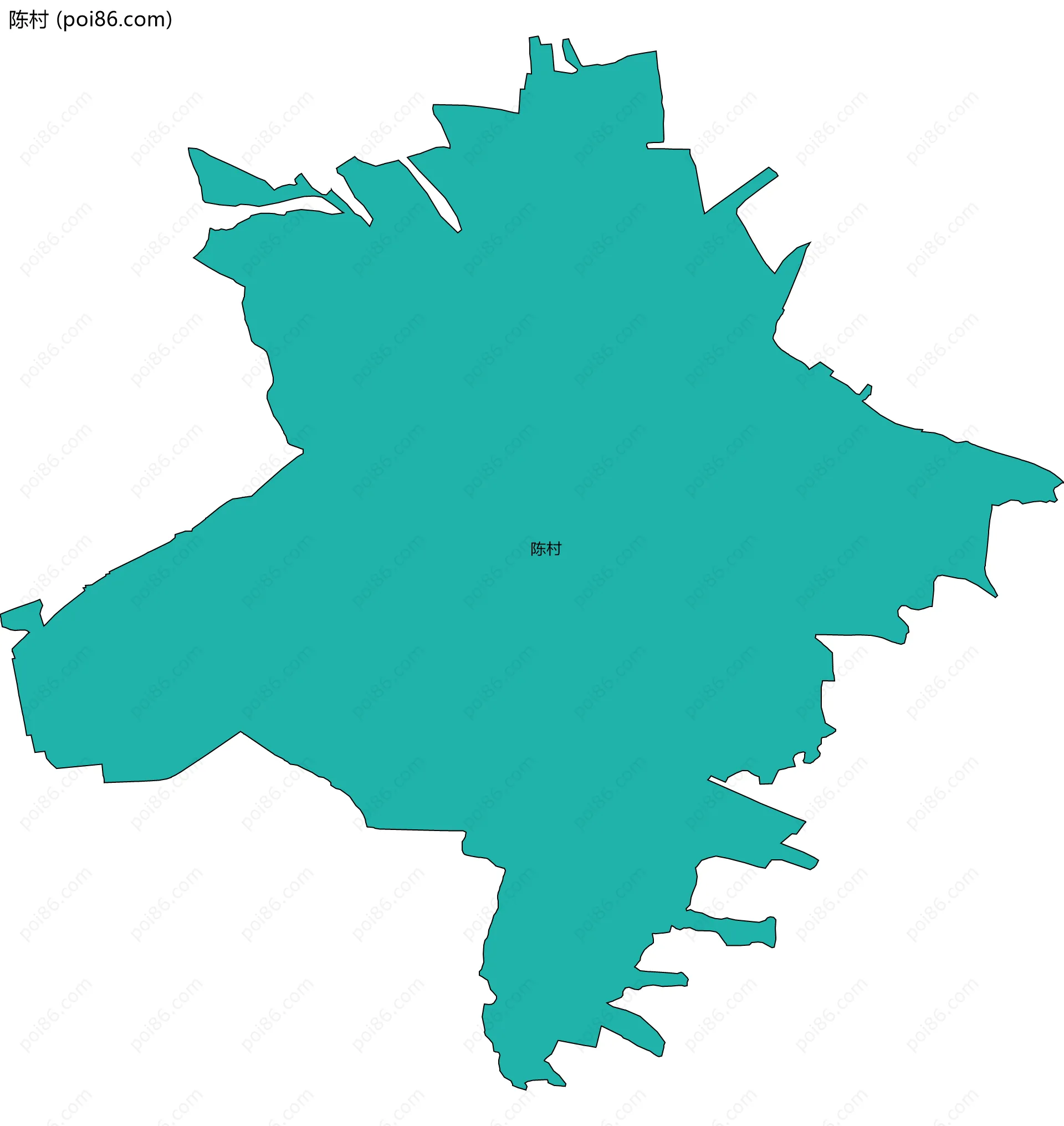 陈村边界地图