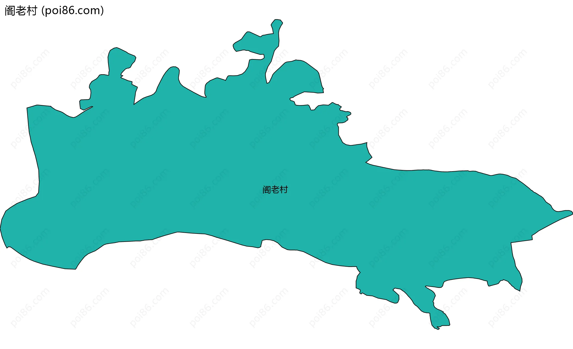 阁老村边界地图