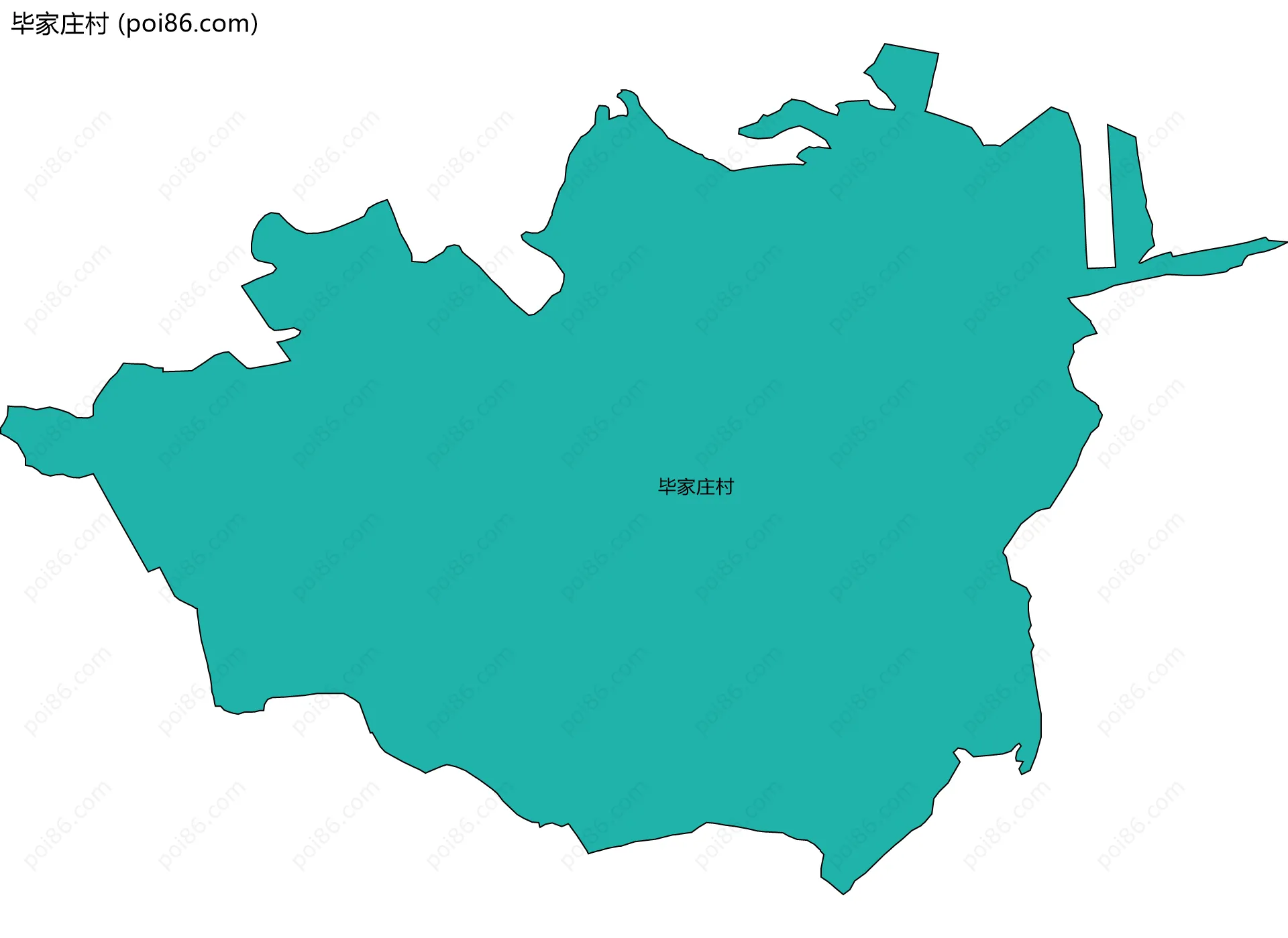 毕家庄村边界地图