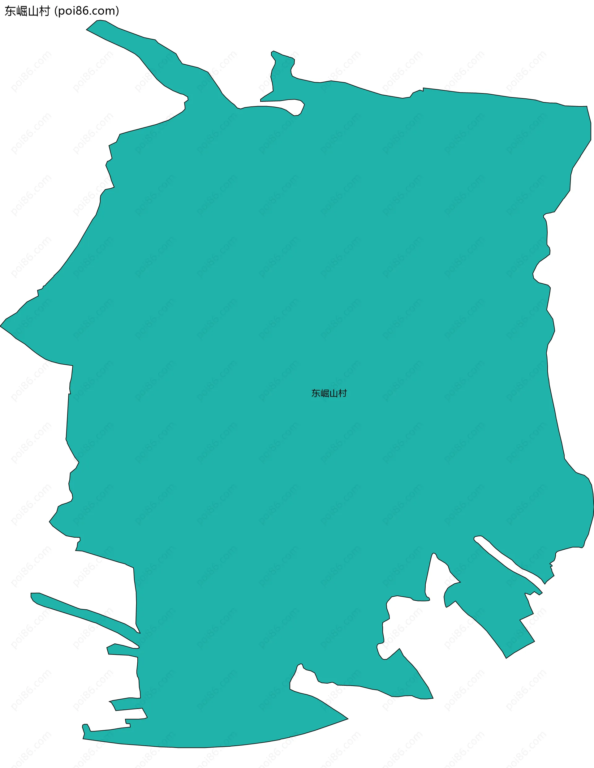 东崛山村边界地图