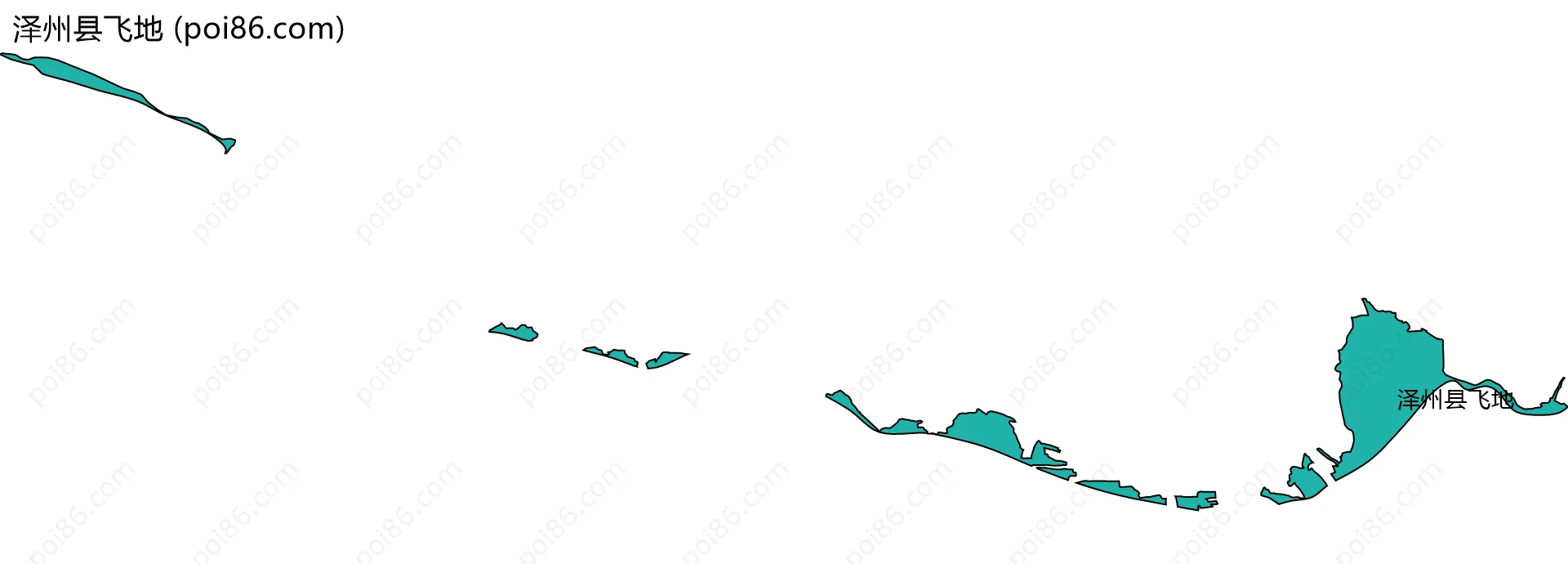 泽州县飞地边界地图