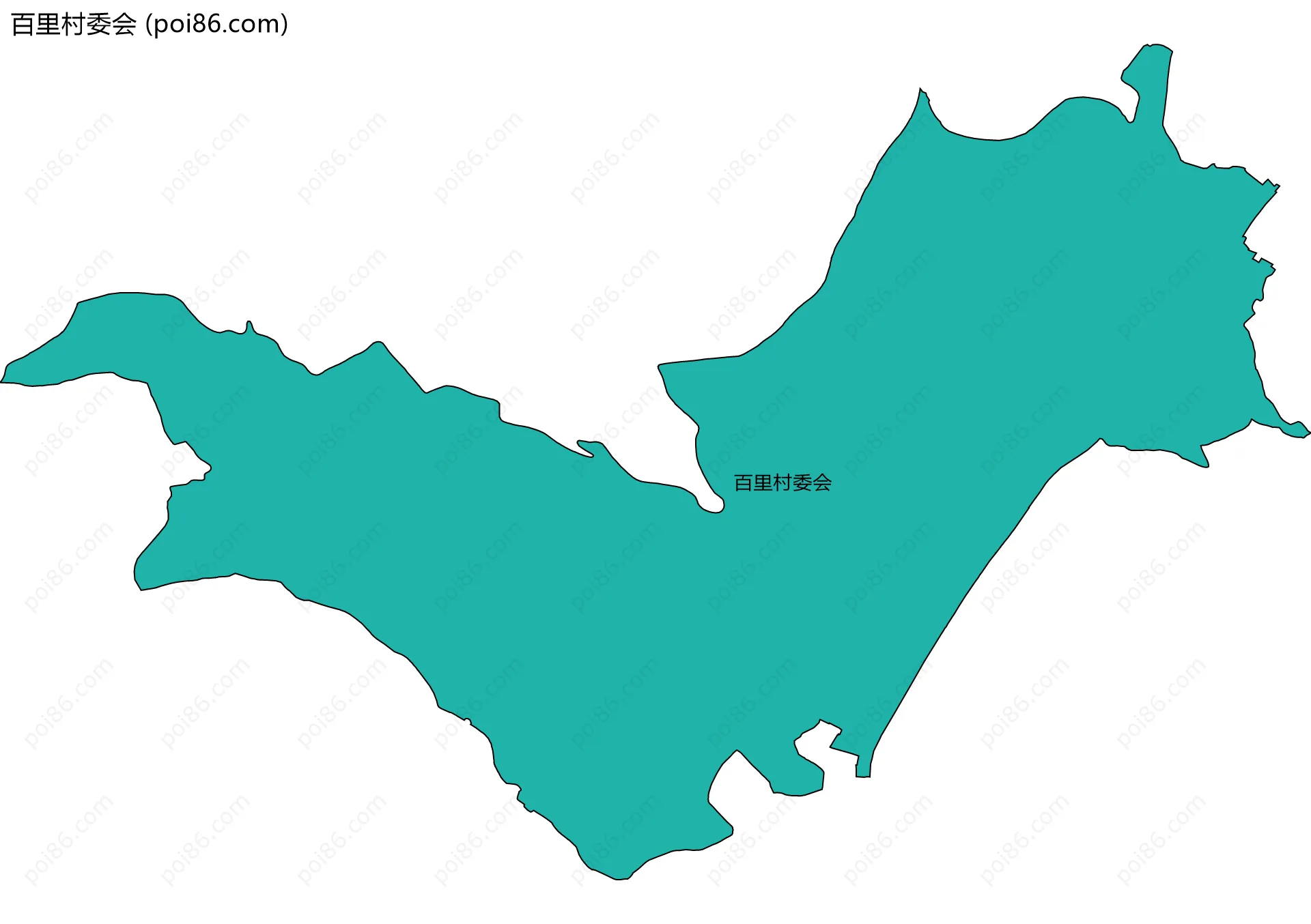 百里村委会边界地图