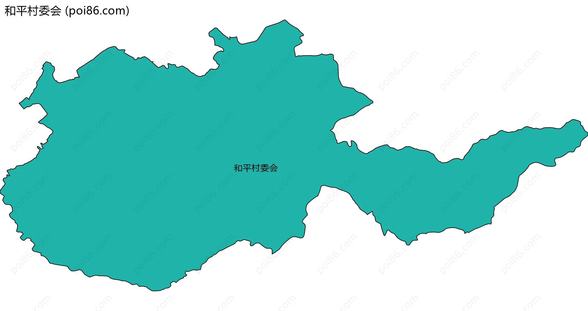 和平村委会边界地图