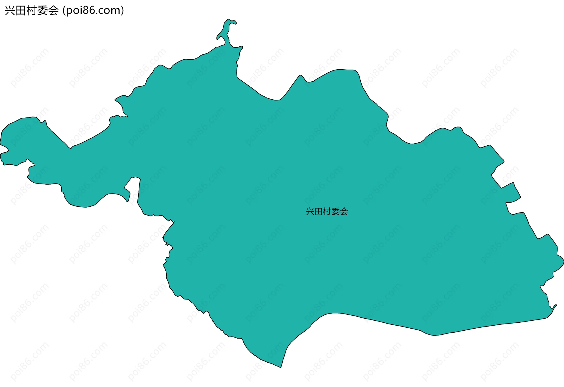 兴田村委会边界地图