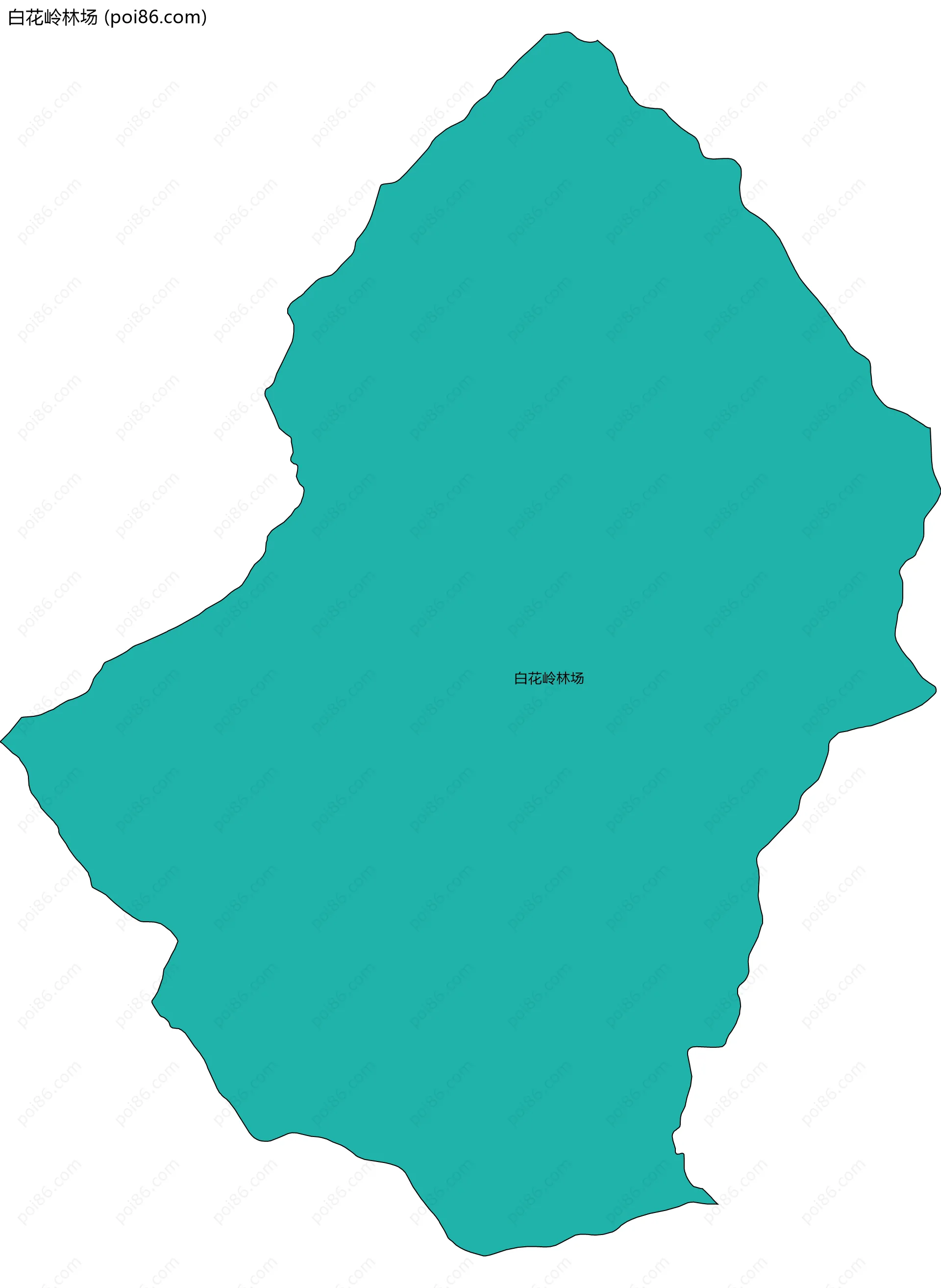 白花岭林场边界地图