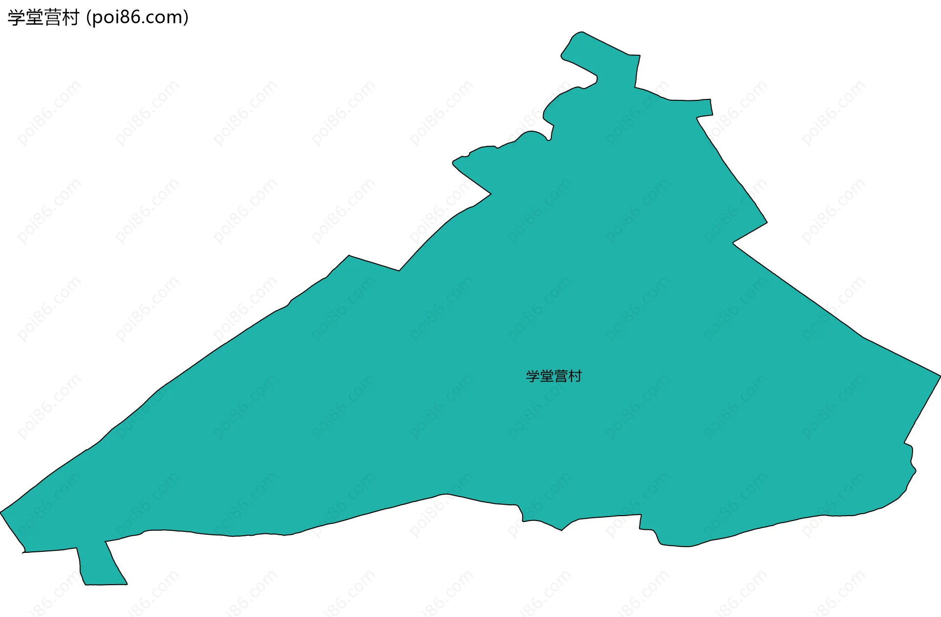 学堂营村边界地图