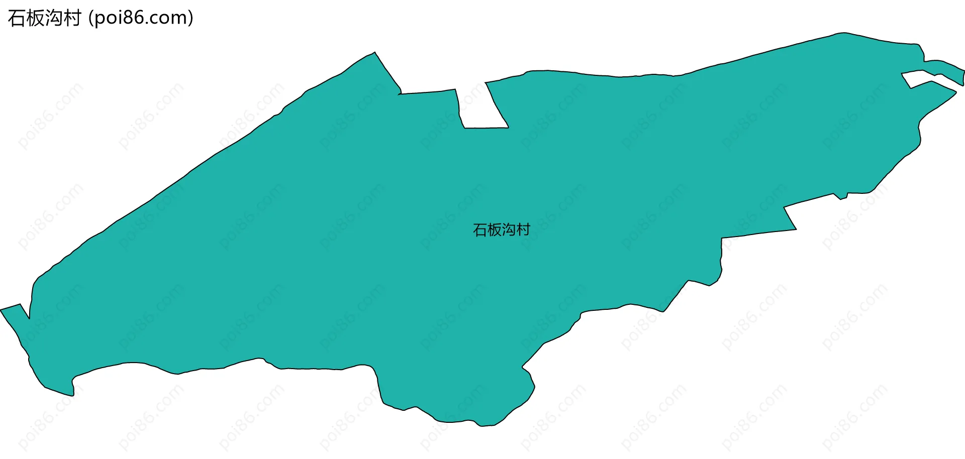 石板沟村边界地图