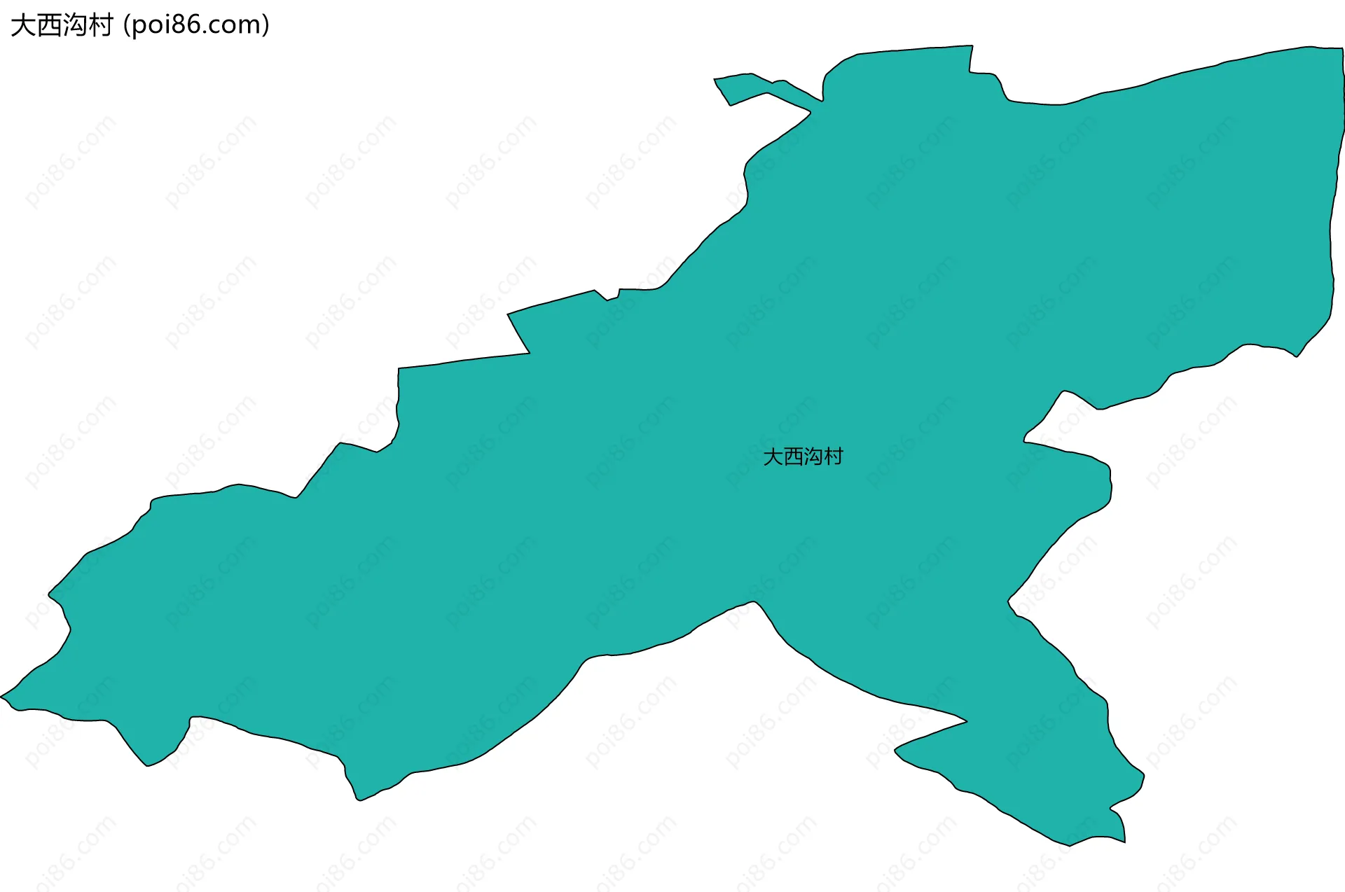 大西沟村边界地图