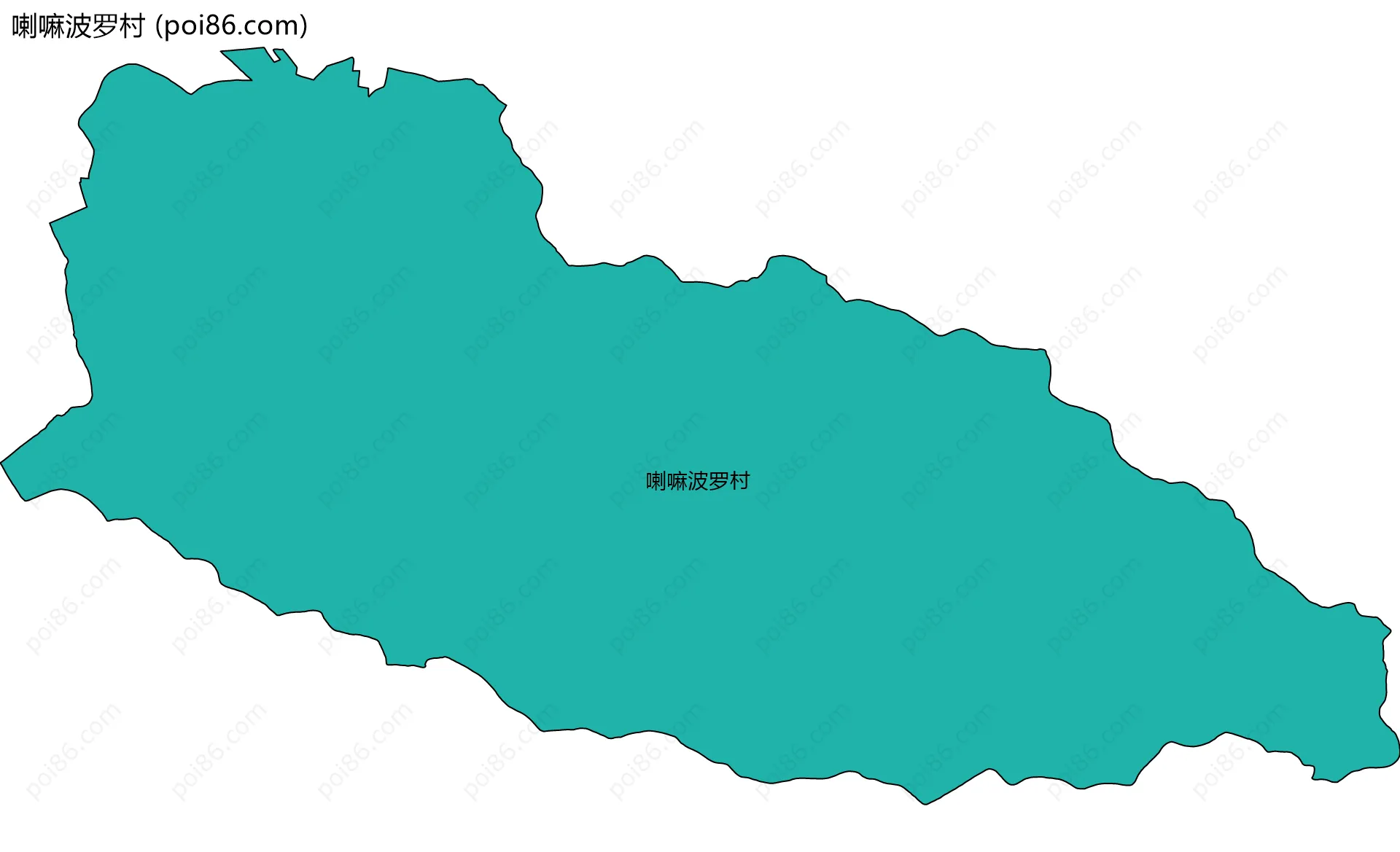 喇嘛波罗村边界地图