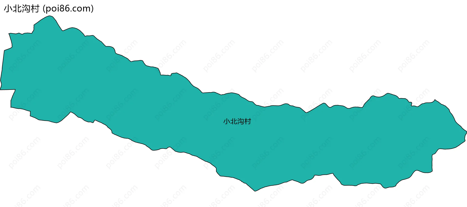 小北沟村边界地图